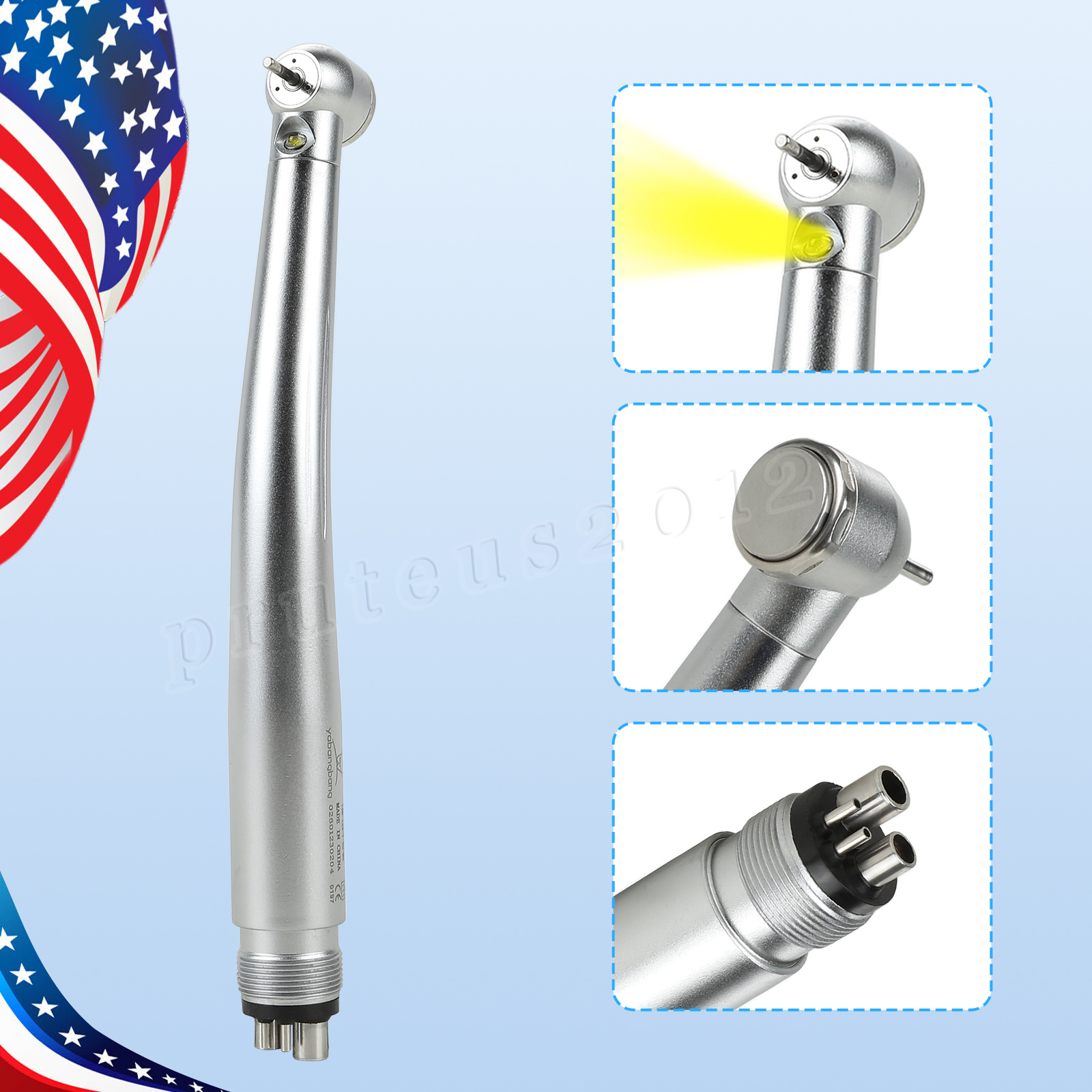 Dental Fiber Optic LED E-generator high Speed Handpiece Push Button 4HOLE/2HOLE