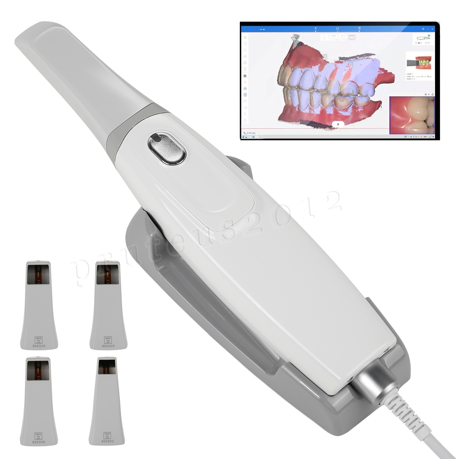Dental Intra-oral Scanner 3D Real-time Display w/ AI Scanning Software + Tips