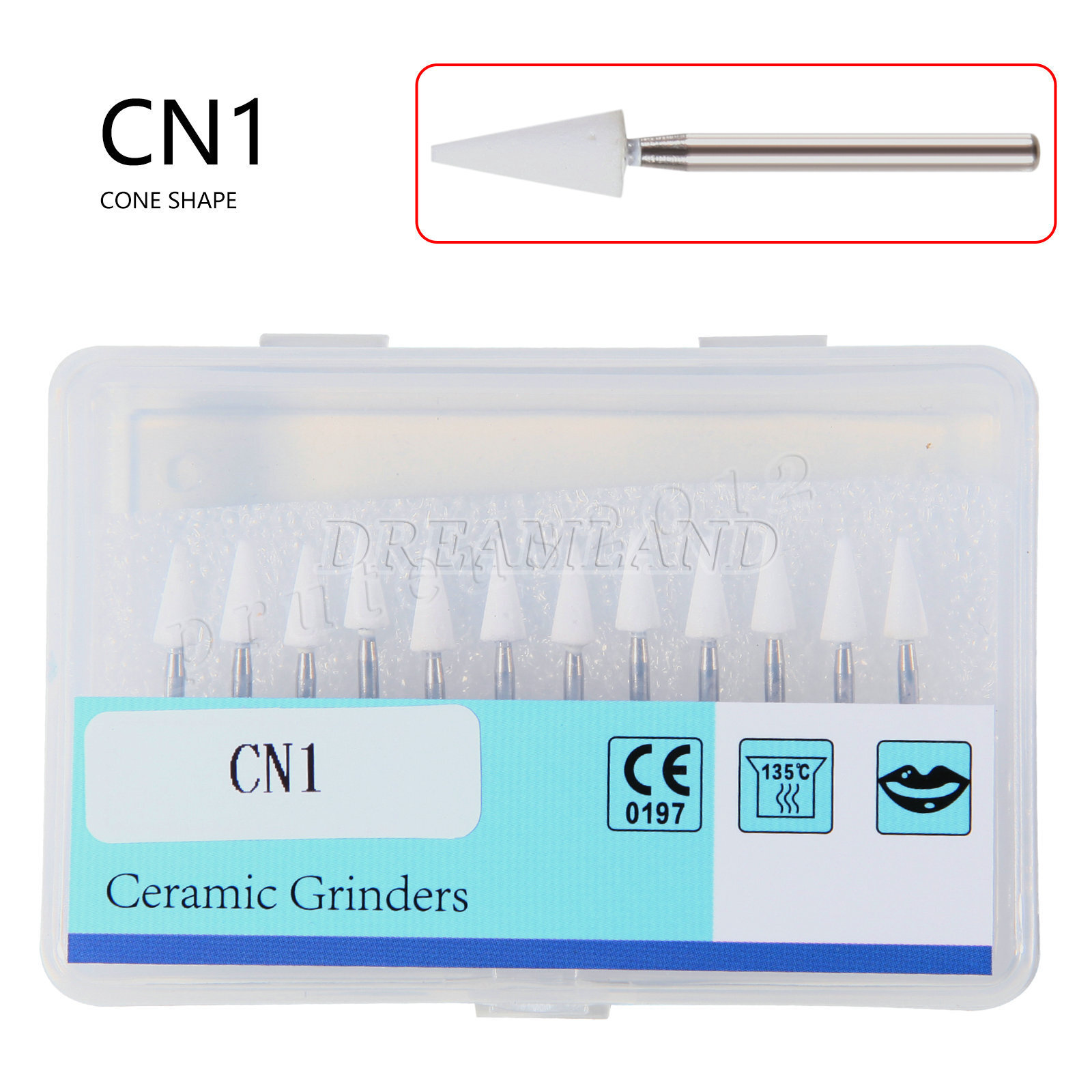 Dental Polishing Stone Flame Cone Shape FG Burs Drills Arkansas Stone