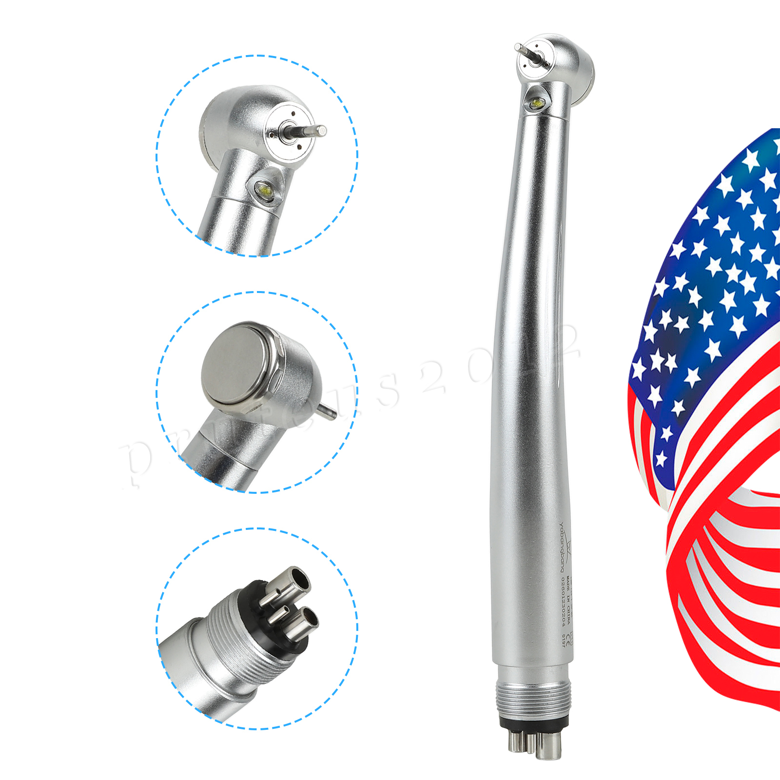 Dental Fiber Optic LED E-generator high Speed Handpiece Push Button 4HOLE/2HOLE