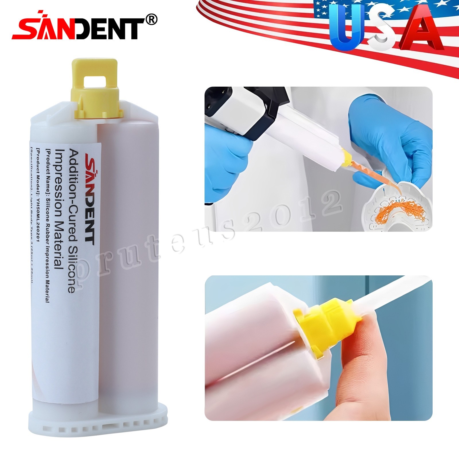 LIGHT BODY FAST SET VPS PVS Dental Impression Material FAST Set 50ML Cartridges