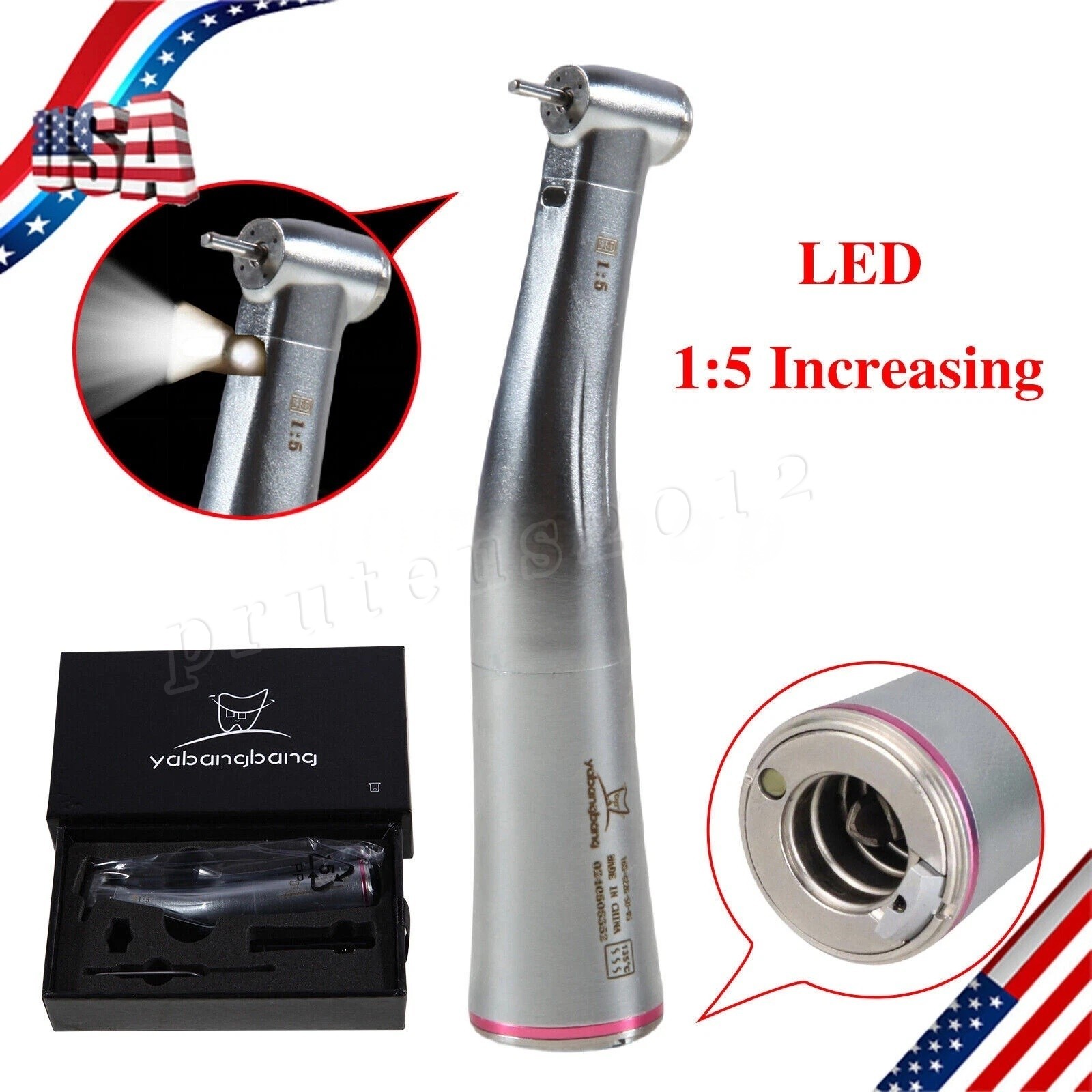 Dental Electric Handpiece 1:5/1:4.2 Contra Angle 45° Surgical LED Fiber Optic