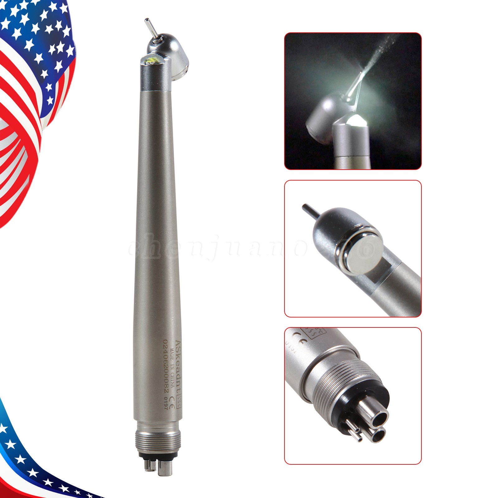 NSK Ti-Max X450 M4 Surgical 45° LED Speed Handpiece Dental Single Water Jet 18W