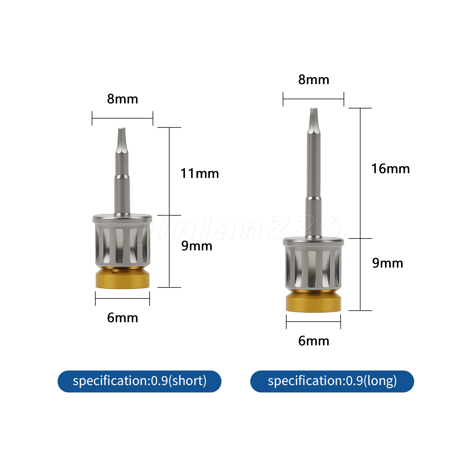 2pc Dental Universal Implant Screwdrivers Short Long Torque Wrench Screw Drivers
