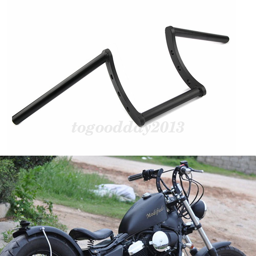 Motorcycle 1/" 25mm Drag Z Bar Pullback Handlebar For Harley Chopper Honda Yamaha