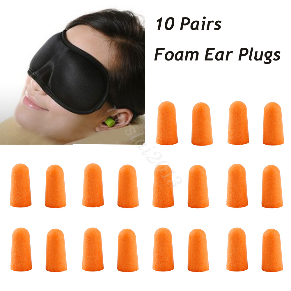 10/20/50Pairs Sleep Noise Prevention Earplugs Soft Foam Ear Plugs Tapered Travel