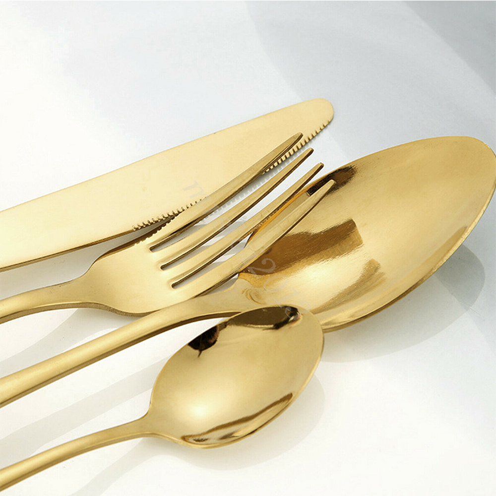 24 pcs cutlery set stainless steel cutlery in wooden box knife fork spoon sets - Picture 38 of 38