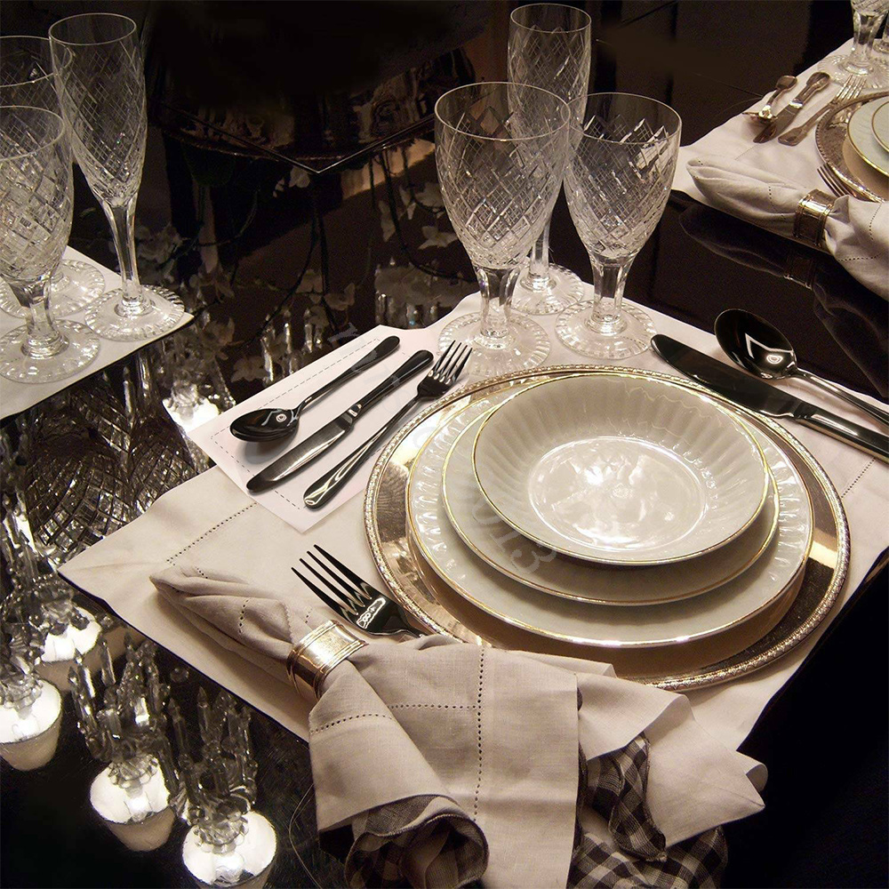 24 pcs cutlery set stainless steel cutlery in wooden box knife fork spoon sets - Picture 16 of 38