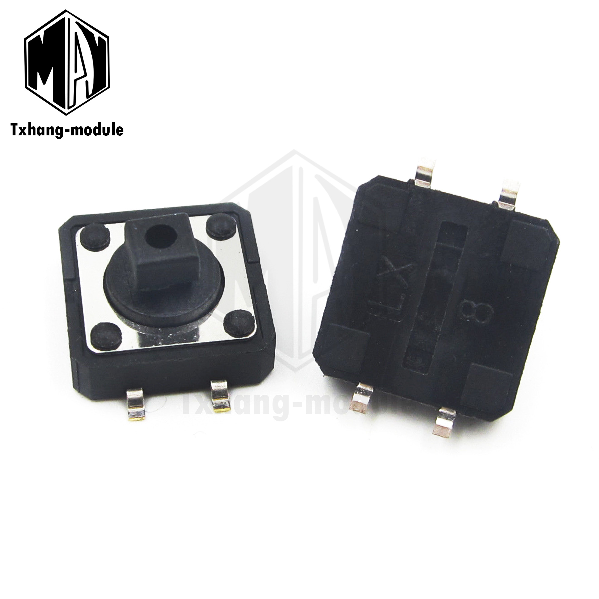 Momentary Tactile Push Button Touch Switch 4P w/Cap 12x12x7.3mm/10mm/12mm