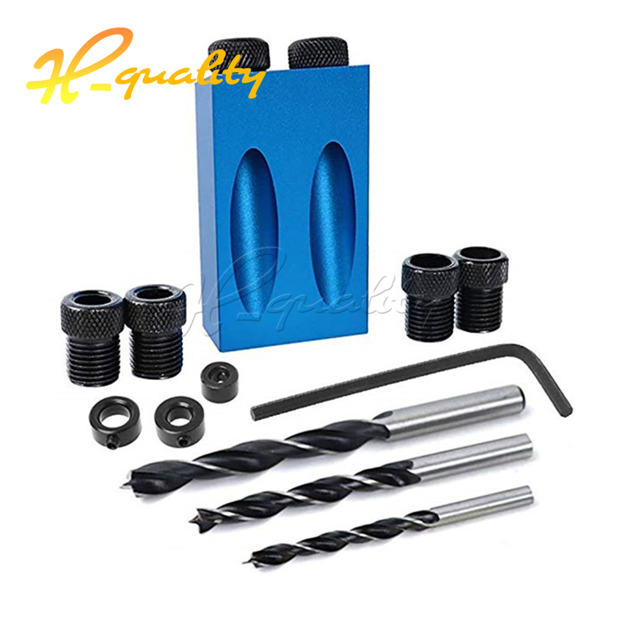 1 set Pocket Hole Screw Jig with Dowel Drill Set Carpenters Wood Joint Tool Kit - Picture 7 of 8