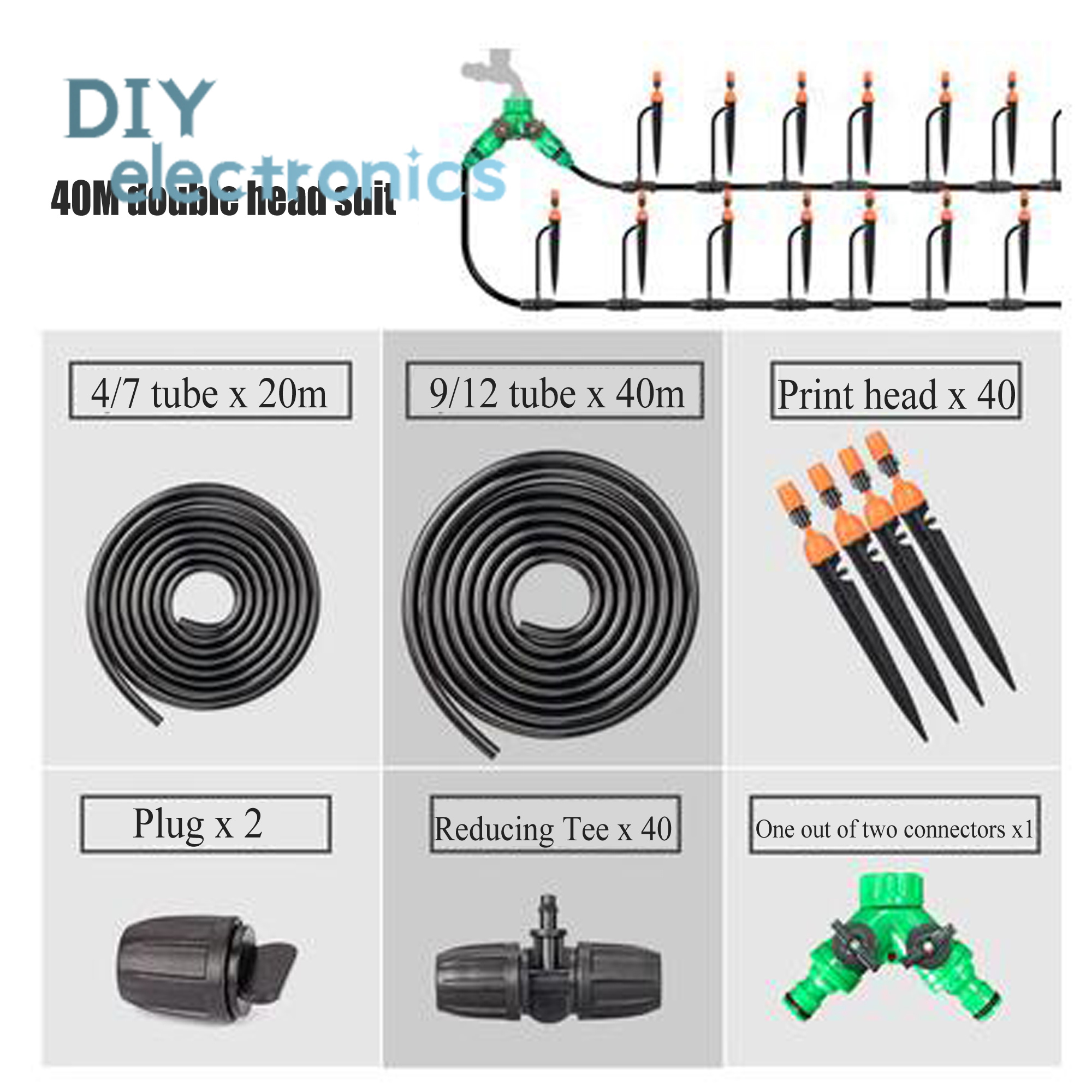 Details about   Lawn Garden Pop Up Spray Head Irrigation Watering System Tool kit US 
