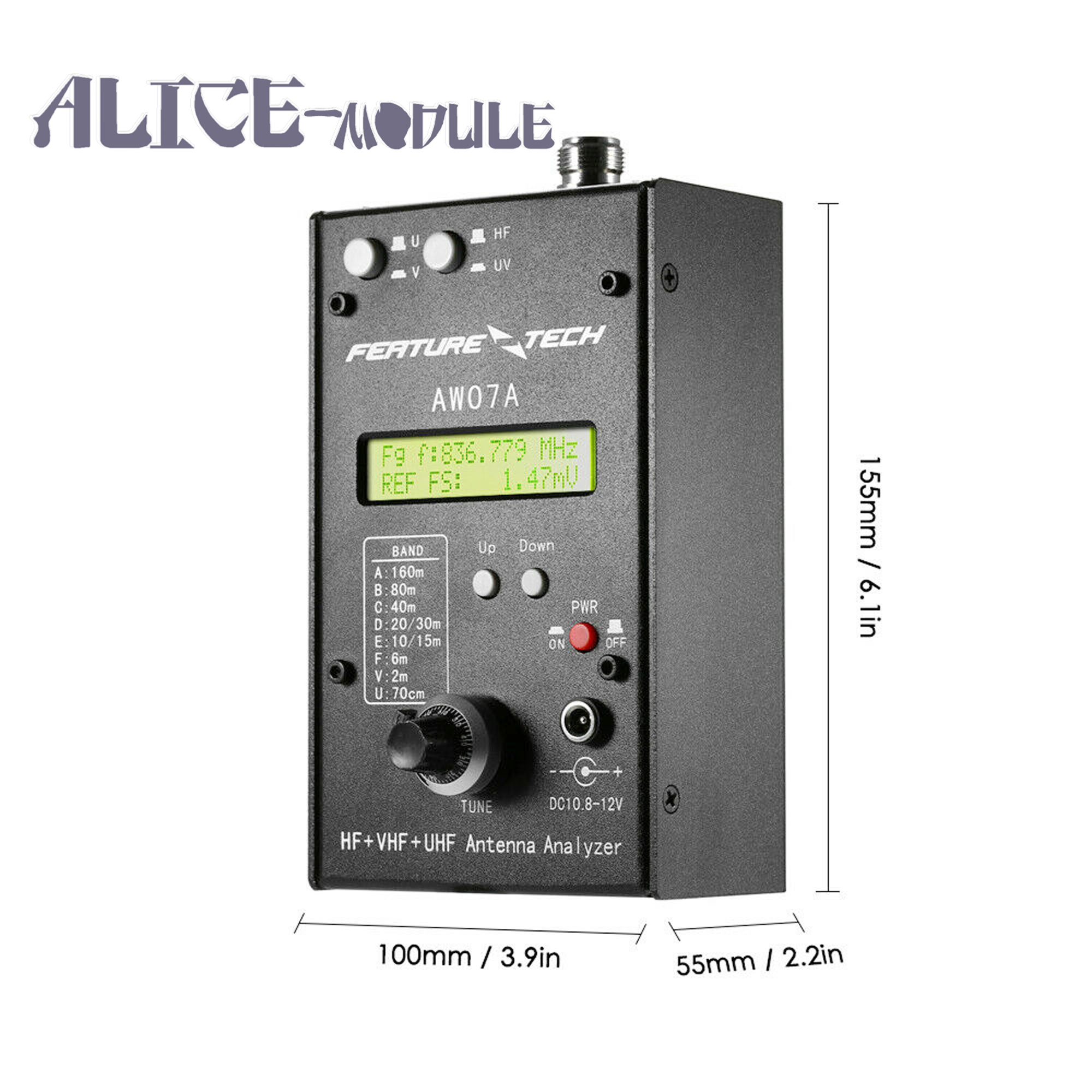 Analyseur D'antenne HF/UHF/VHF AW07A – 160M à 490Mhz, Mesure SWR Et Impédance