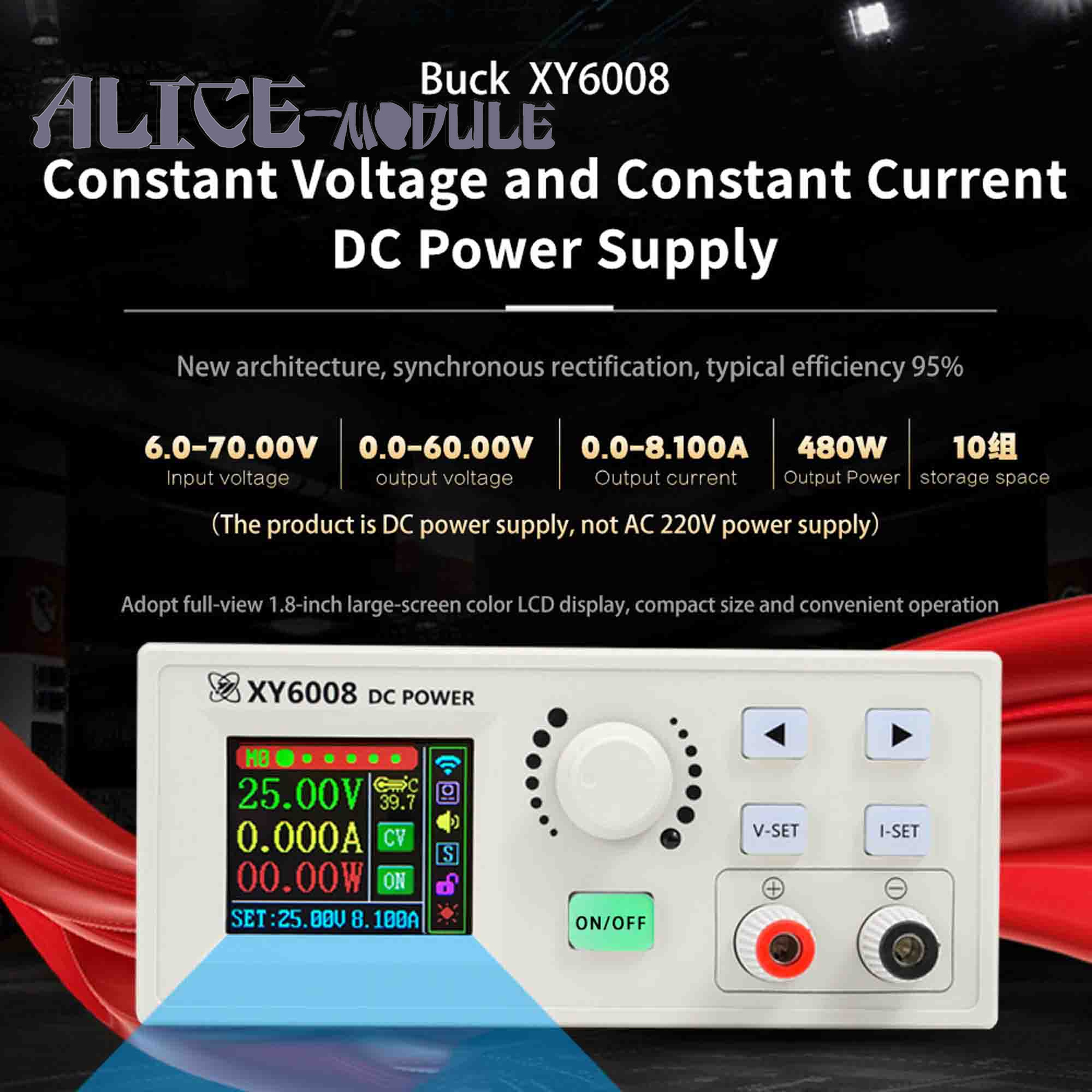 XY6008 CNC Adjustable DC Power Supply Constant Voltage Current 60V