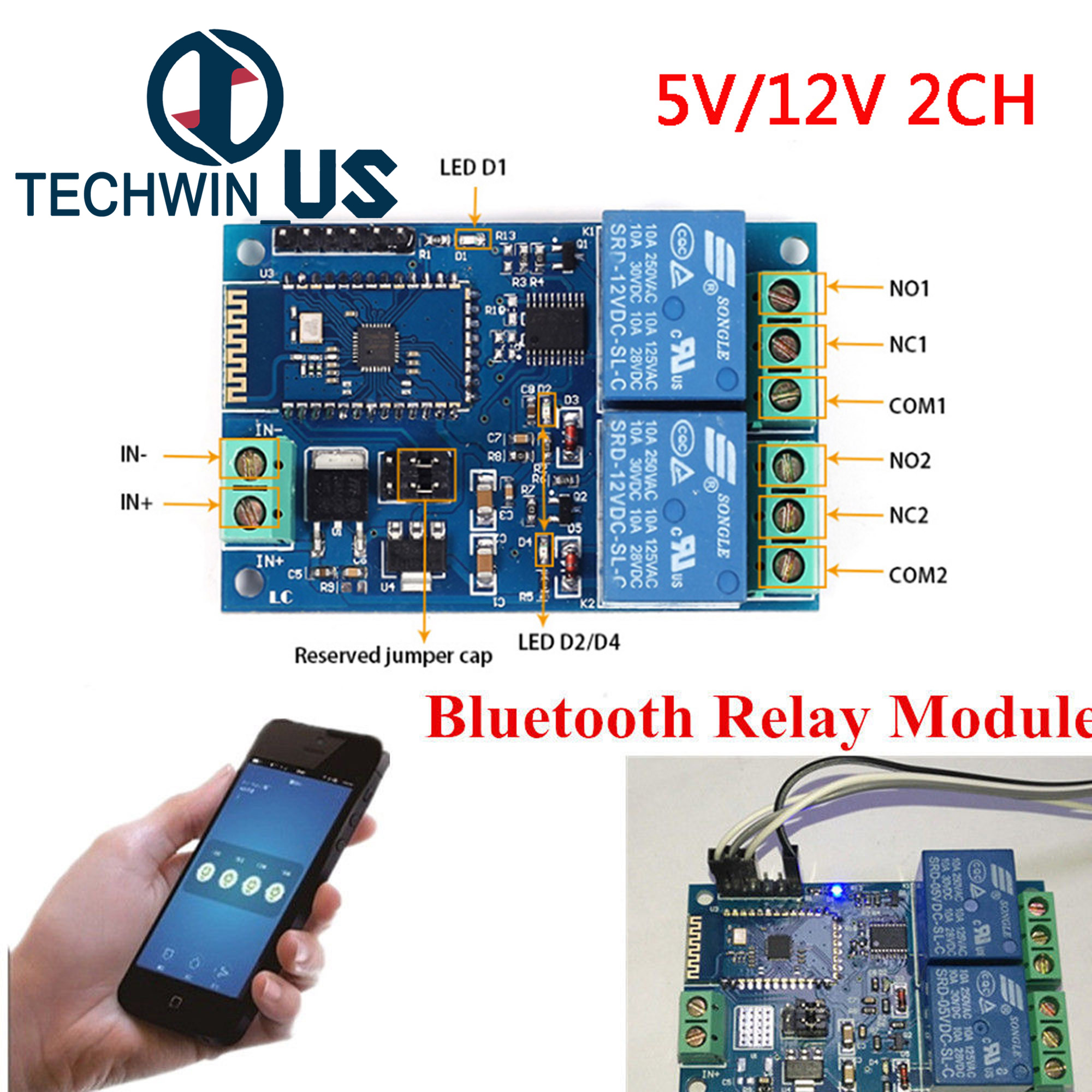 12V Bluetooth Relais Modul Bluetooth Fernbedienung Schalter IoT Bluetooth  Modul Telefon Relais