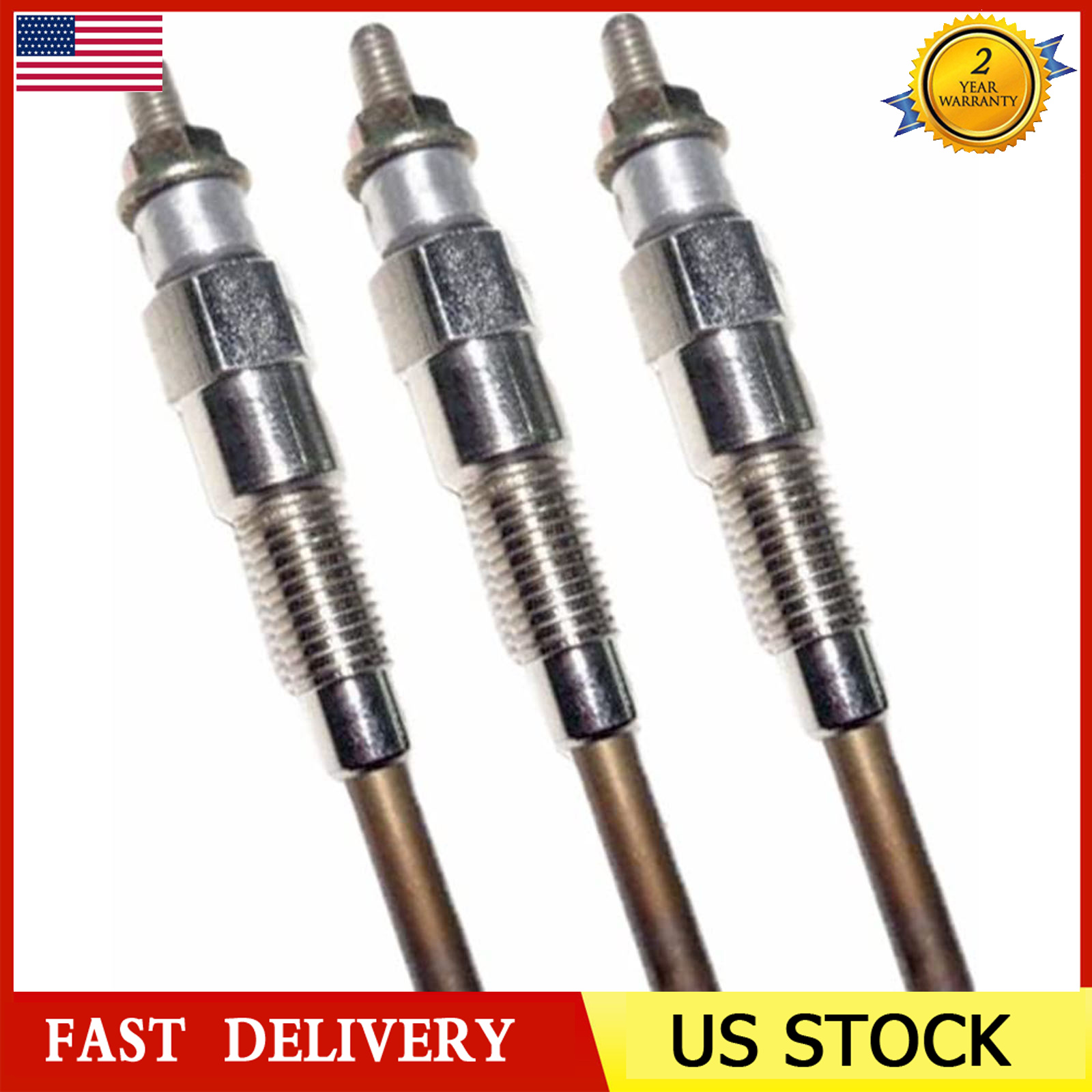 3PCS Glow Plug 1685165512 1685165510 for Kubota Tractor B21 B1700D