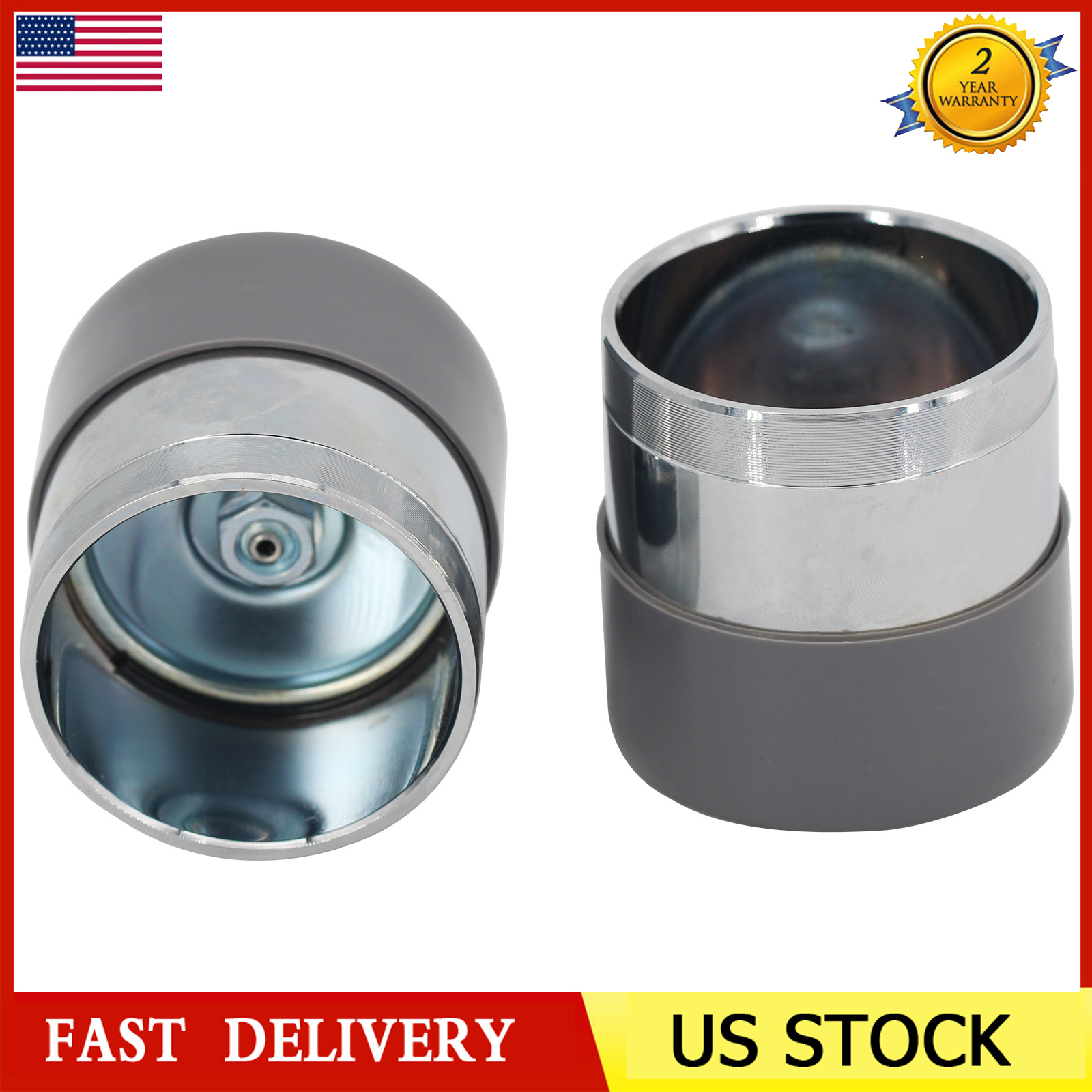 2Pack 1.98Inch Trailer Wheel Bearing Protectors & Dust Covers Grey & Chrome eBay