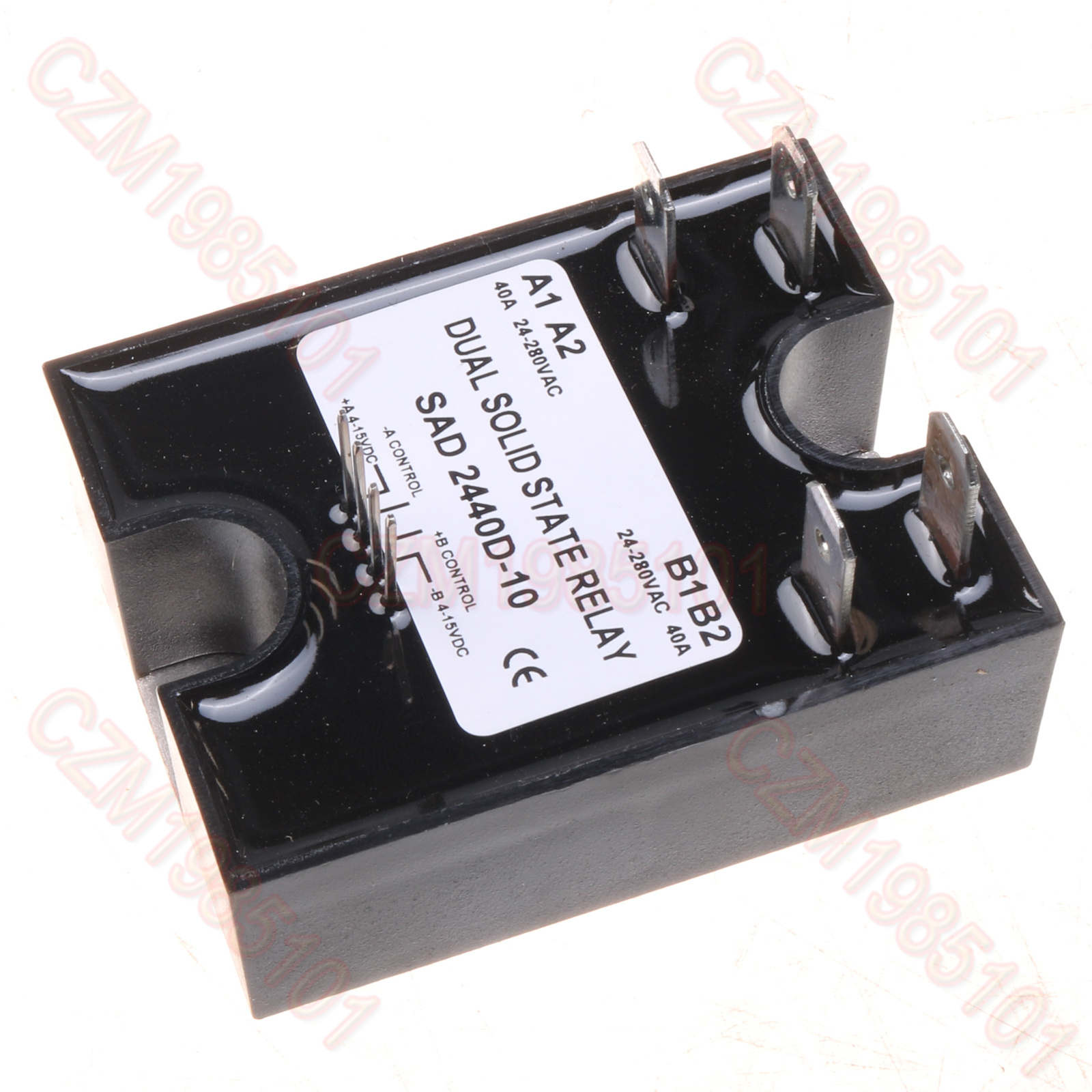Dual Solid State Relay D2440D SSR 415VDC Input 280VAC 40A Random Turn