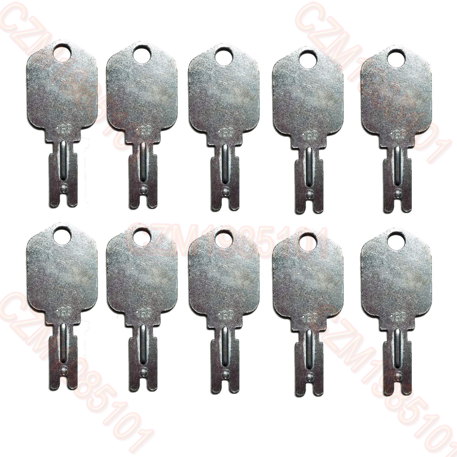 (10) Forklift Key for Clark Yale Hyster Komatsu Gradall Gehl Crown