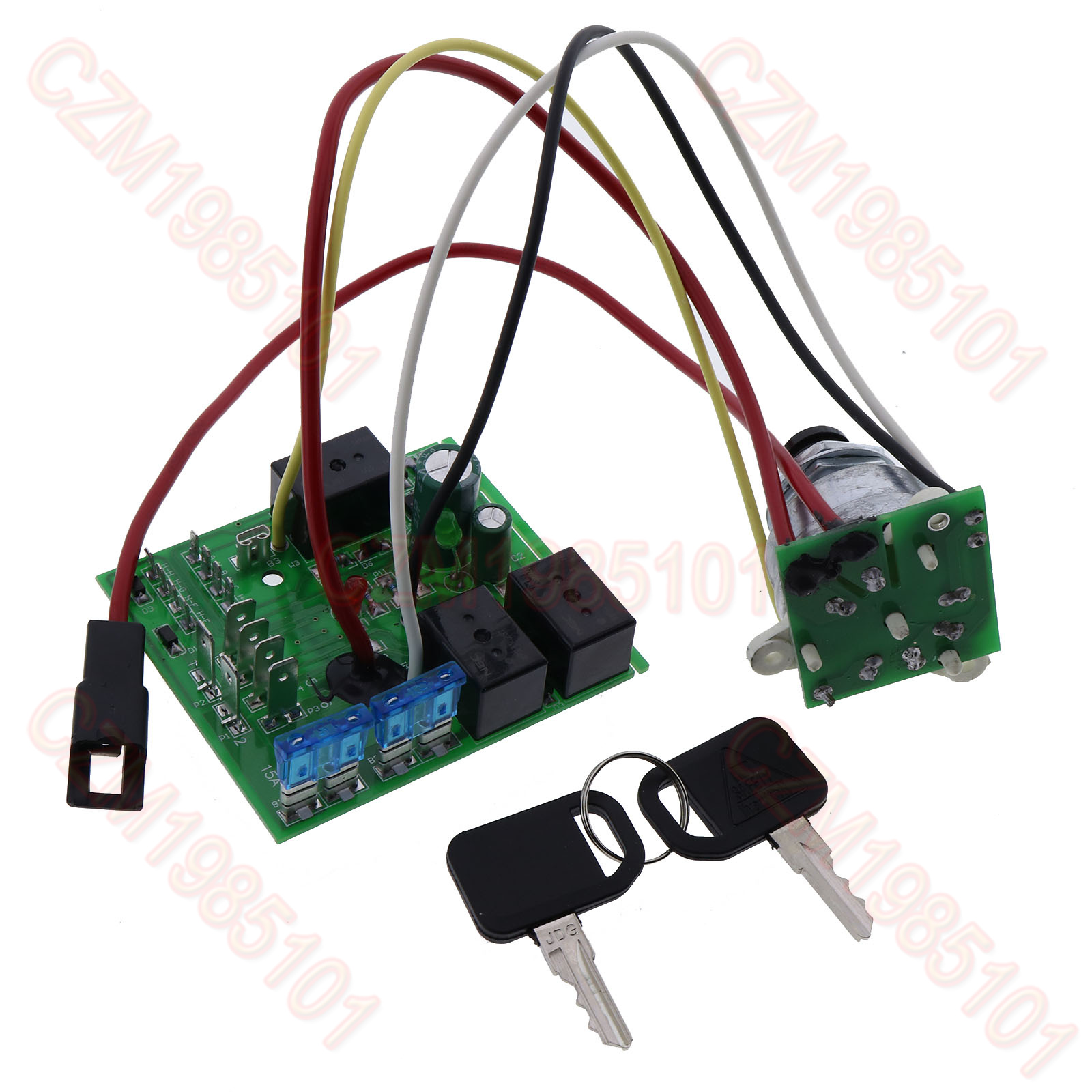 Ignition Switch Module with 2 Keys AM132500 for John Deere LX255 LX266