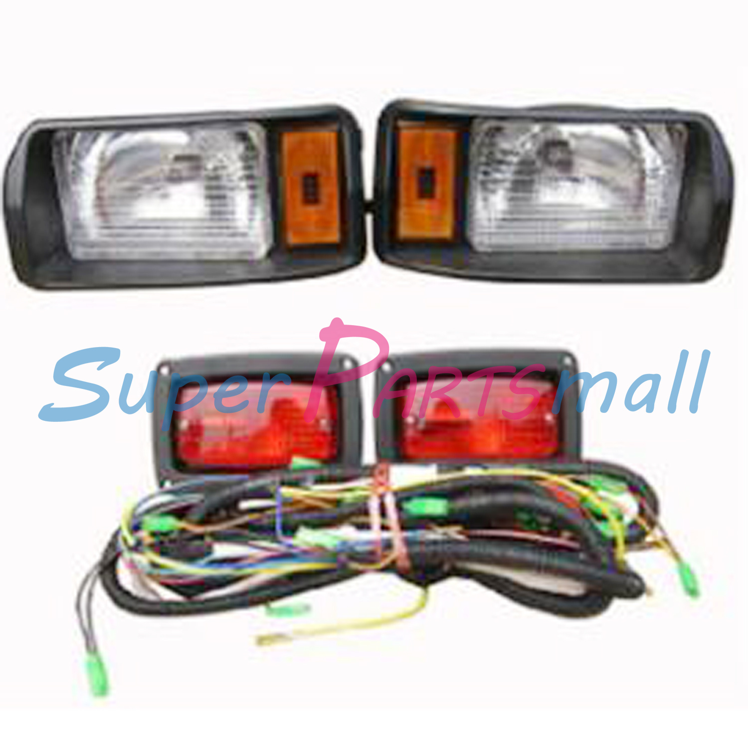 For Club Car DS Golf Cart Headlight & Tail Light Kit 1993-UP