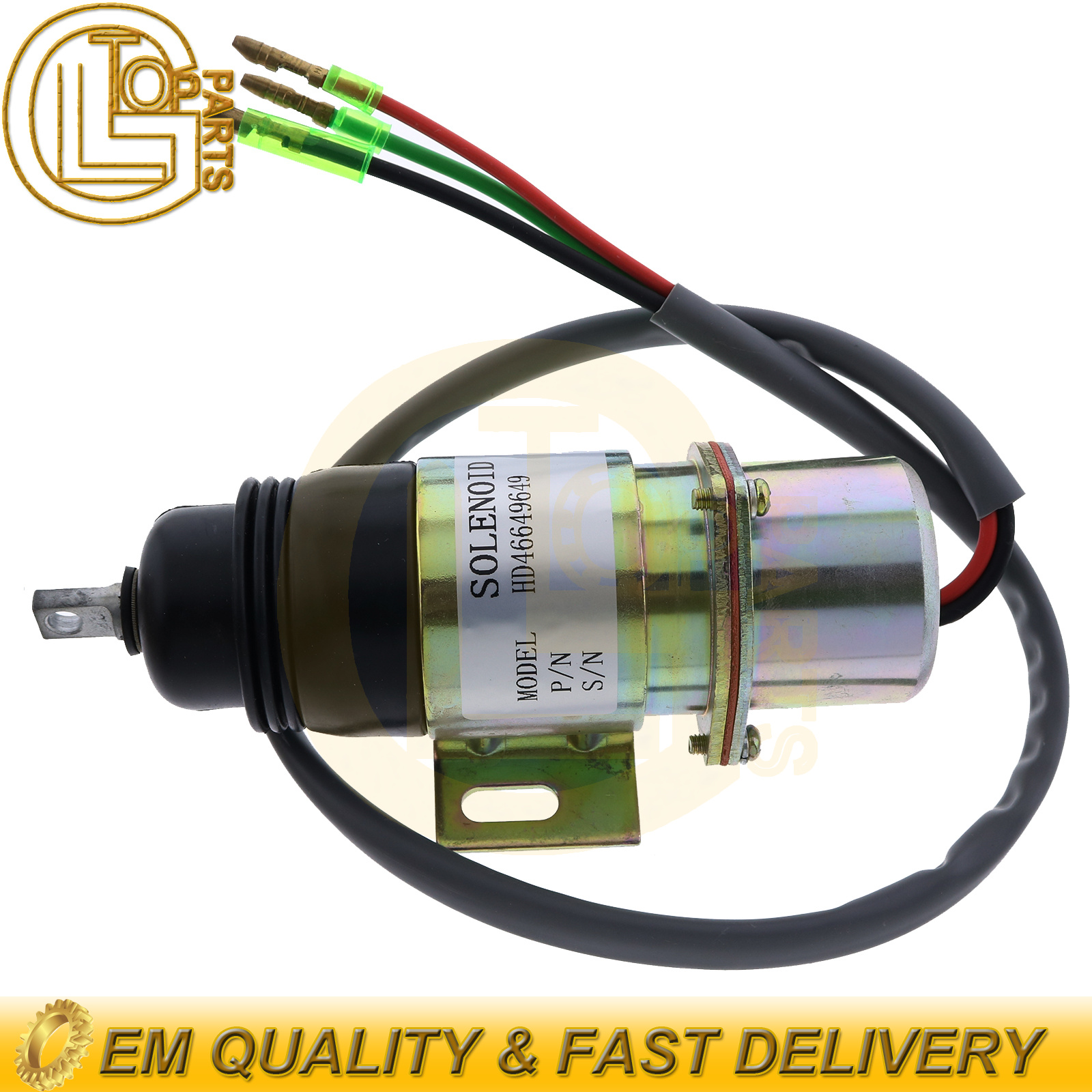 24V Fuel Shutoff Solenoid 894453-3411 for Isuzu 6BG1 6BB