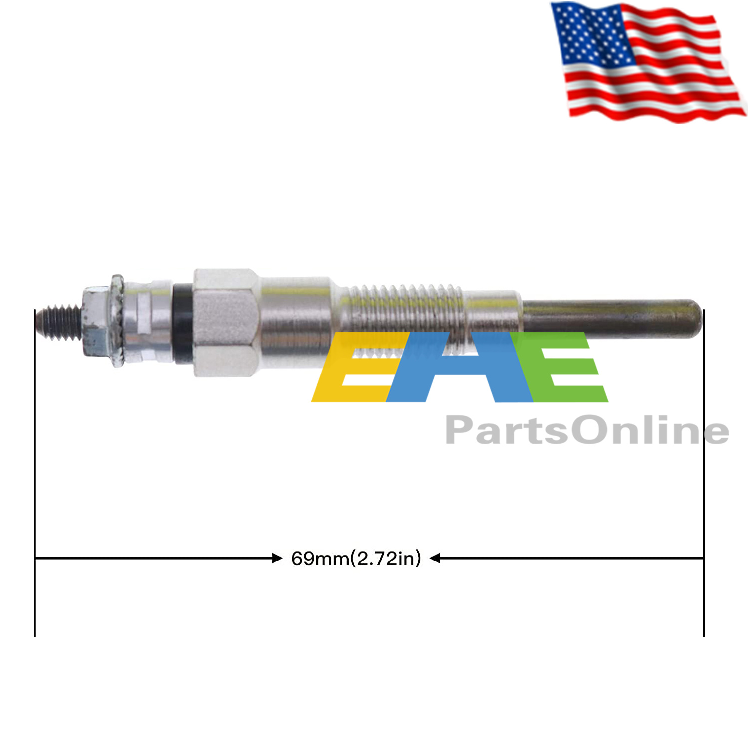 3 Glow Plug 1685165510 for Kubota D722 D902 D905 D1005 D1105 V1505