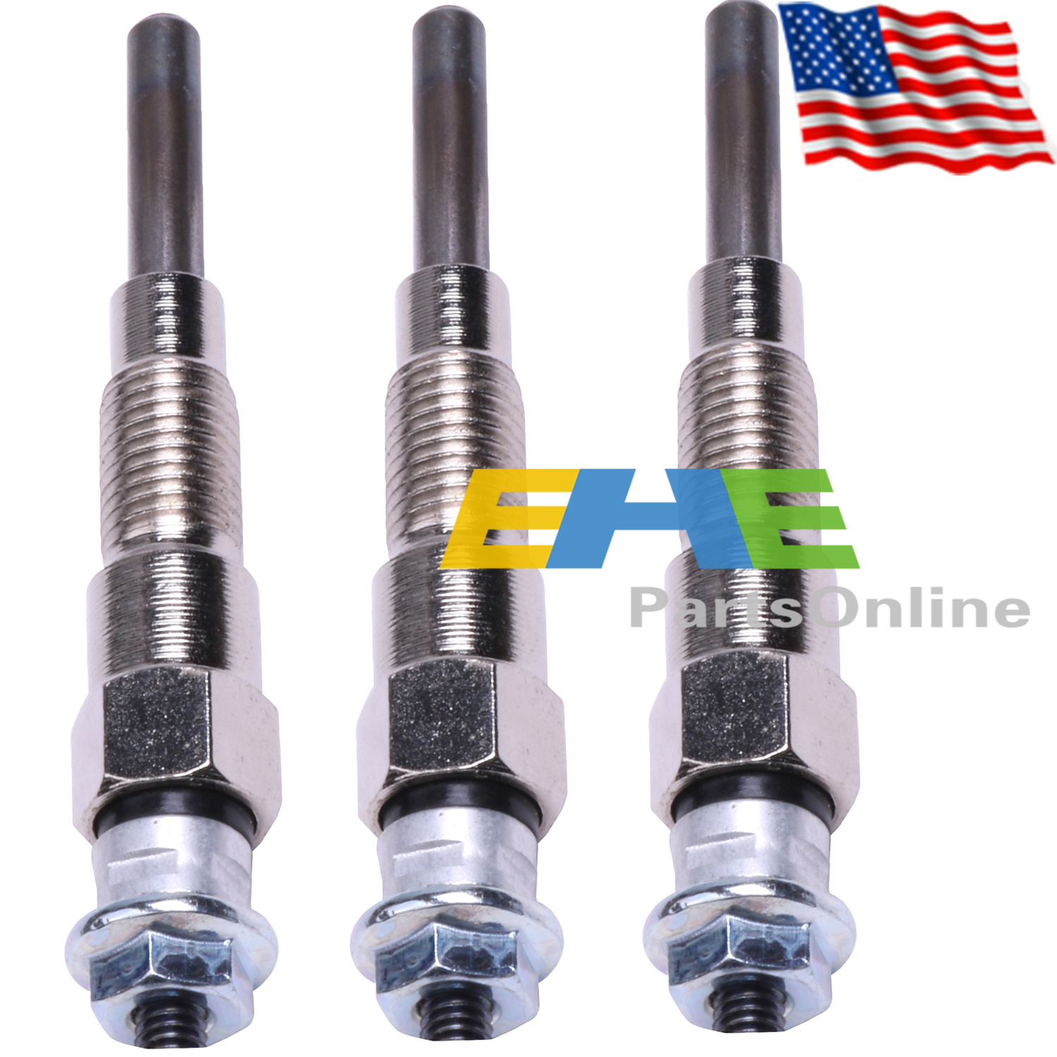 3 Glow Plug 1685165510 for Kubota D722 D902 D905 D1005 D1105 V1505