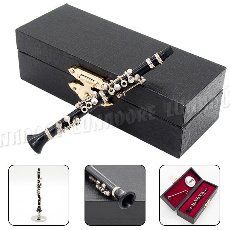 112 Black Miniature Music Musical Instrument w/ Case & Stand