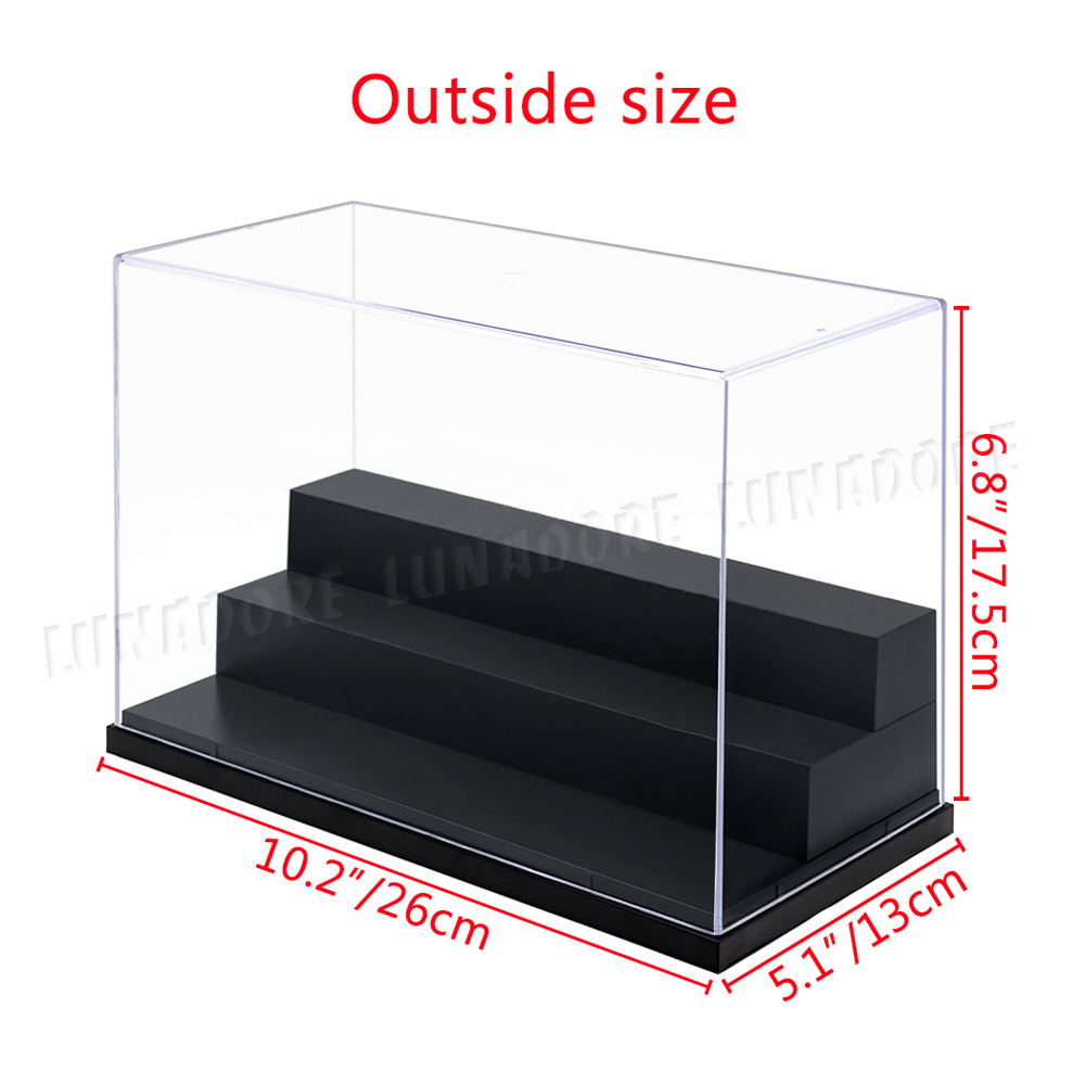 AU 3-Steps Clear Acrylic/Plastic Display Case 25cm L Perspex Box ...