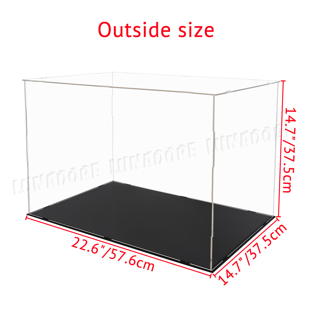 US Acrylic Plastic Display Case 22" Big Perspex Box 56cm Dustproof