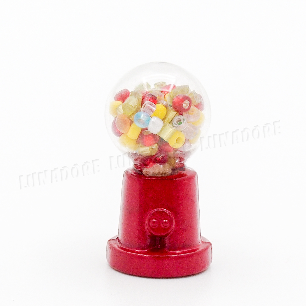 Dollhouse Miniature Glass and Metal Gumball Machine for 1:12 Shop or Store