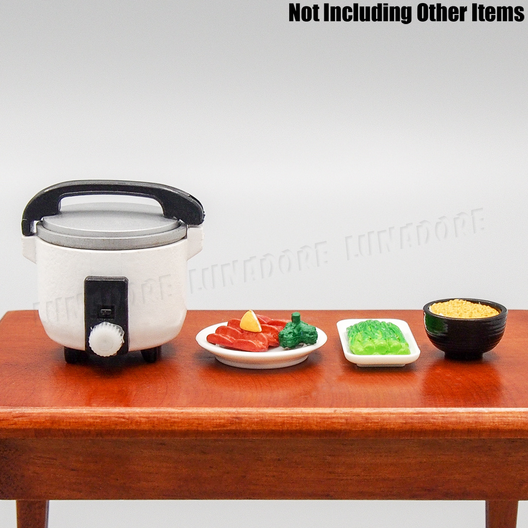 1:12 Miniature Rice Cooker Food Steamer Warmer Kitchen Cookware Dollhouse W9S0
