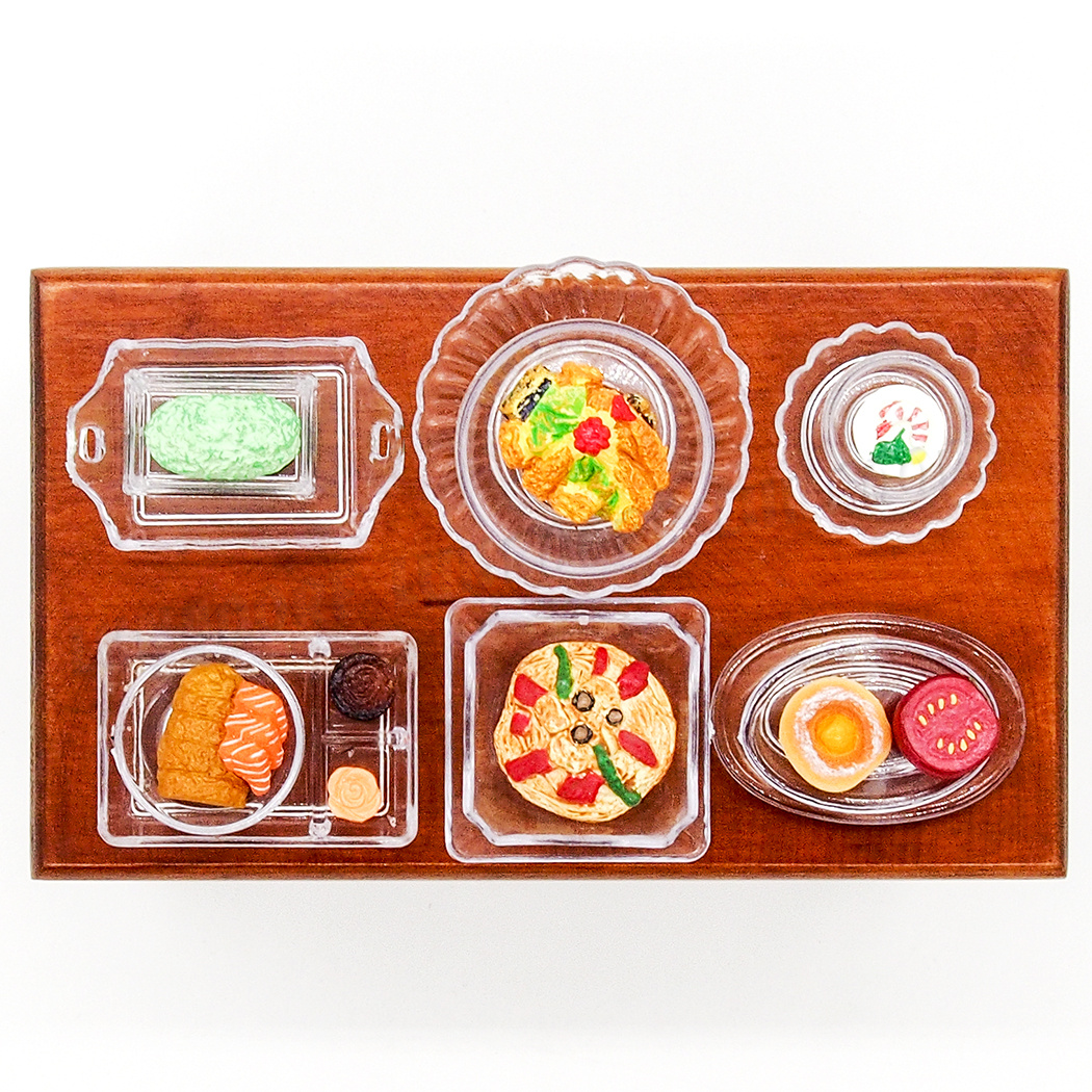 12X Tableware 1:12 Dollhouse Clear Dinner Plate Dish Bowl Set Kitchen Miniature