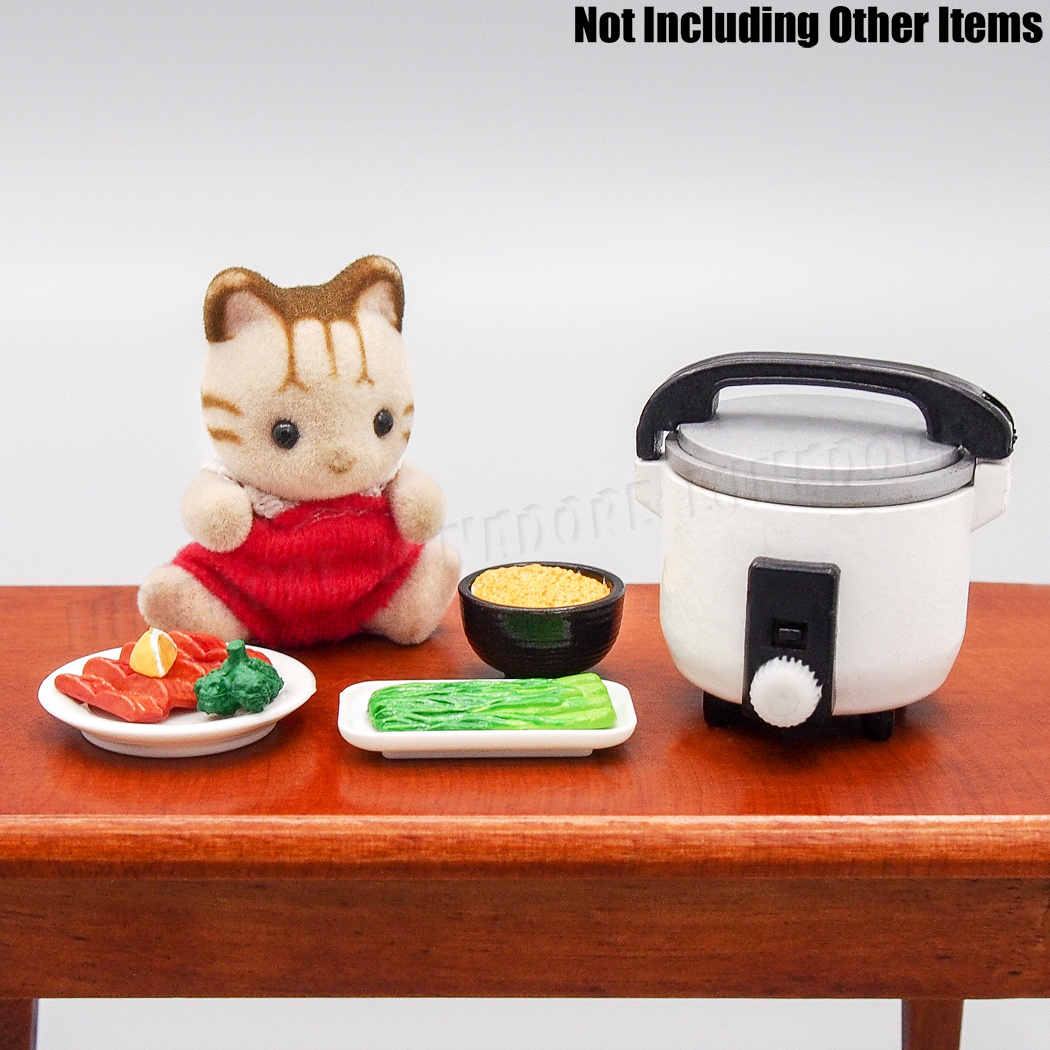 1:12 Miniature Rice Cooker Food Steamer Warmer Kitchen Cookware Dollhouse W9S0