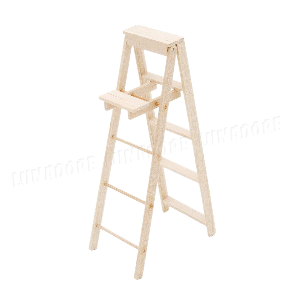 1//12 Scale Dollhouse Miniature Wooden Folding Ladder #SDF810