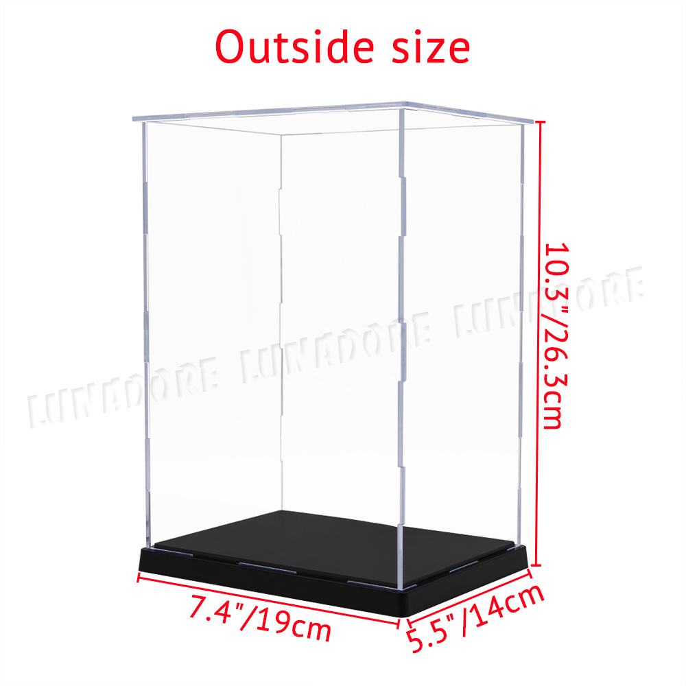 US Acrylic Plastic Display Case Box 10" SelfInstall Protection