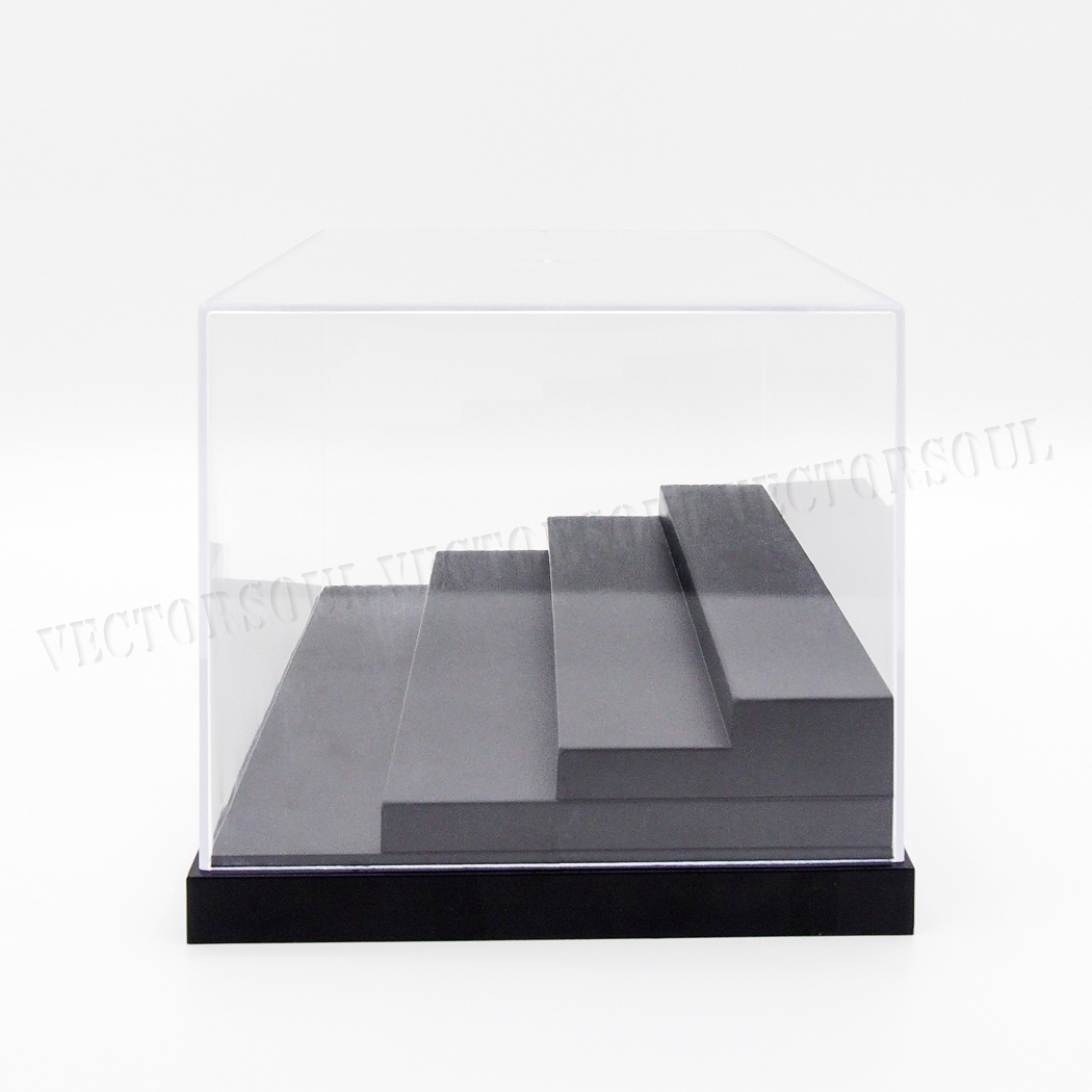 UK Acrylic Display Case 25x17x14cm Clear Plastic Base Box Dustproof
