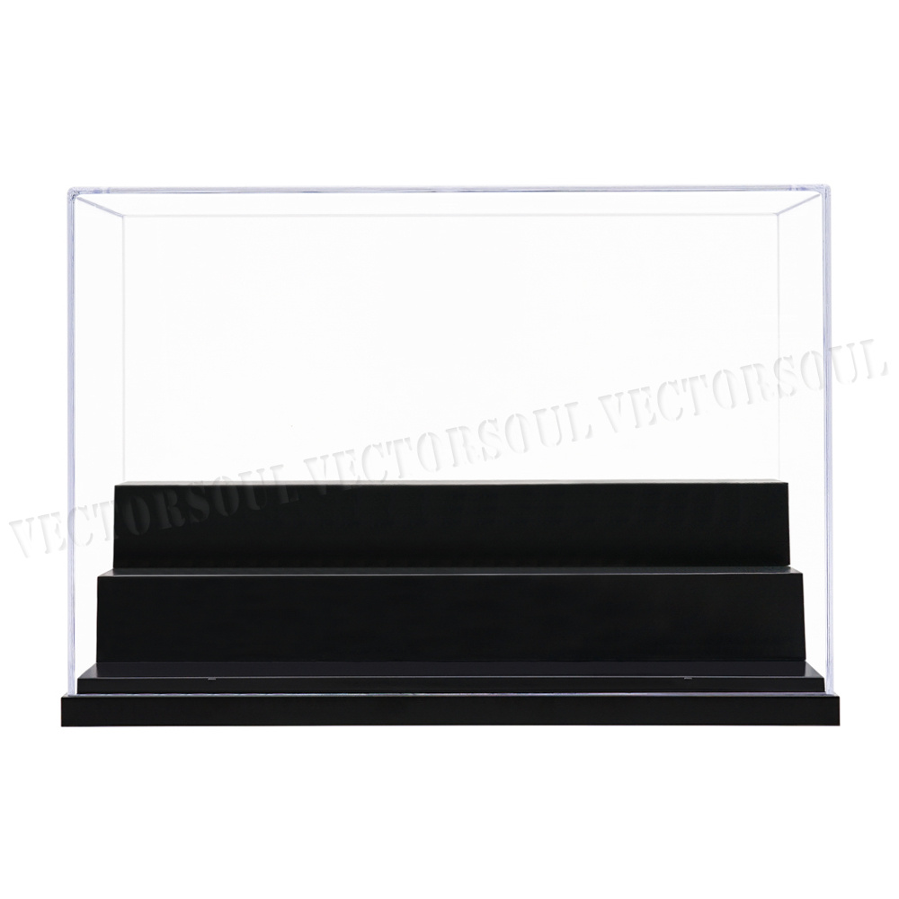 US Clear Acrylic Plastic Base Display Case Perspex Box Dustproof 3Steps