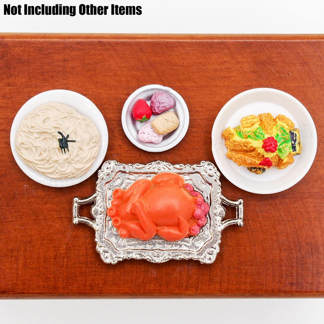 ROAST TURKEY ON PLATTER Heirloom Quality DOLLHOUSE MINIATURES 1:12 SCALE