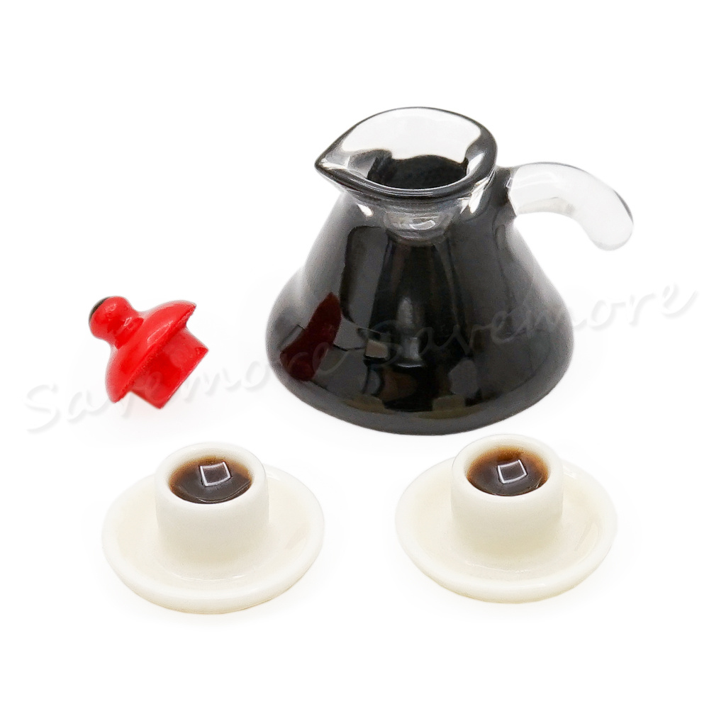 3pcs 1:12 DollHouse Miniature Cups Pot Set Home Mini Decoration Furniture Toys