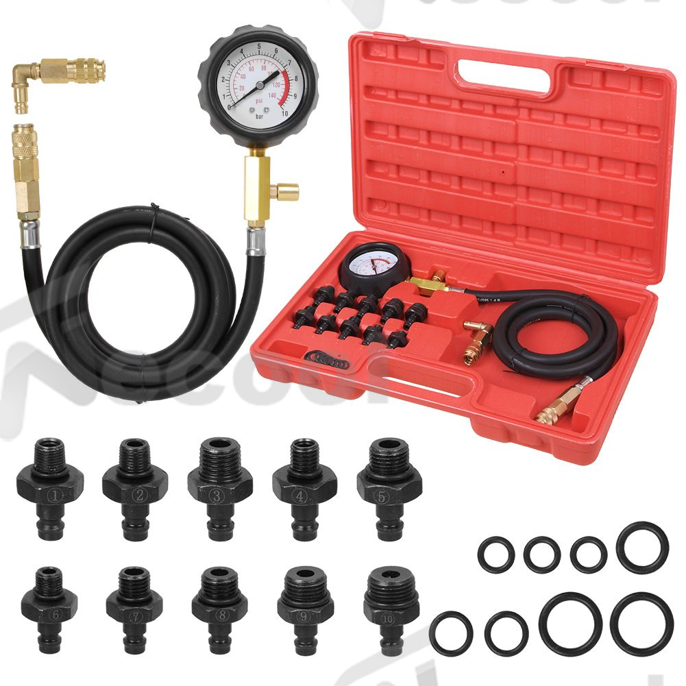 ATPEAM Öldruckmessgerät Set 0-10 Bar - Universeller Öldruckprüfer Für Auto & Motorrad