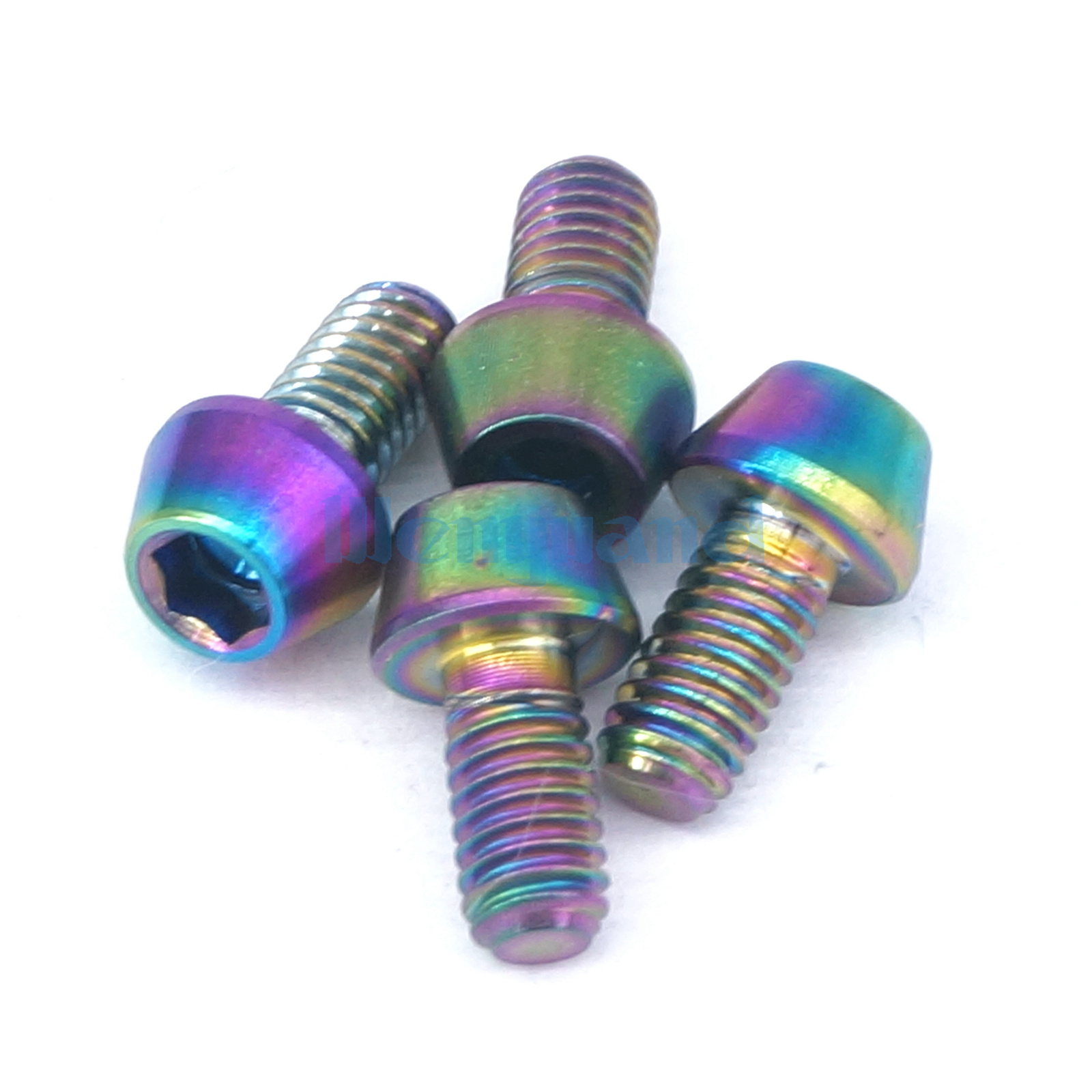 4 PCS M4x8mm Golden GR5 Titanium Cone head Bolts For Bike Rear Derailleur