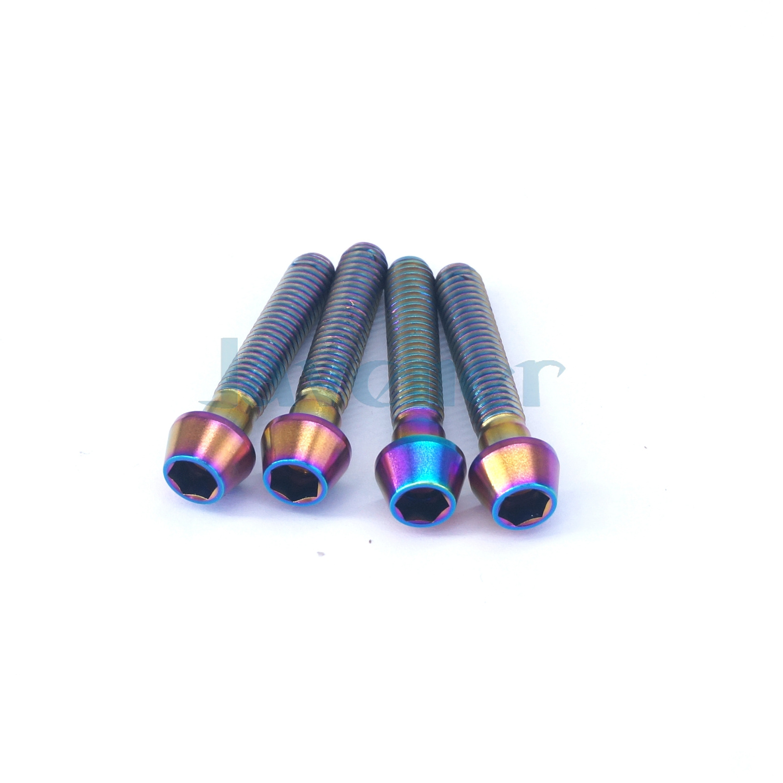 LOT 4 M6 x 40mm Original Color GR5 Titanium Bike Screw Taper Cone Head Bolts 