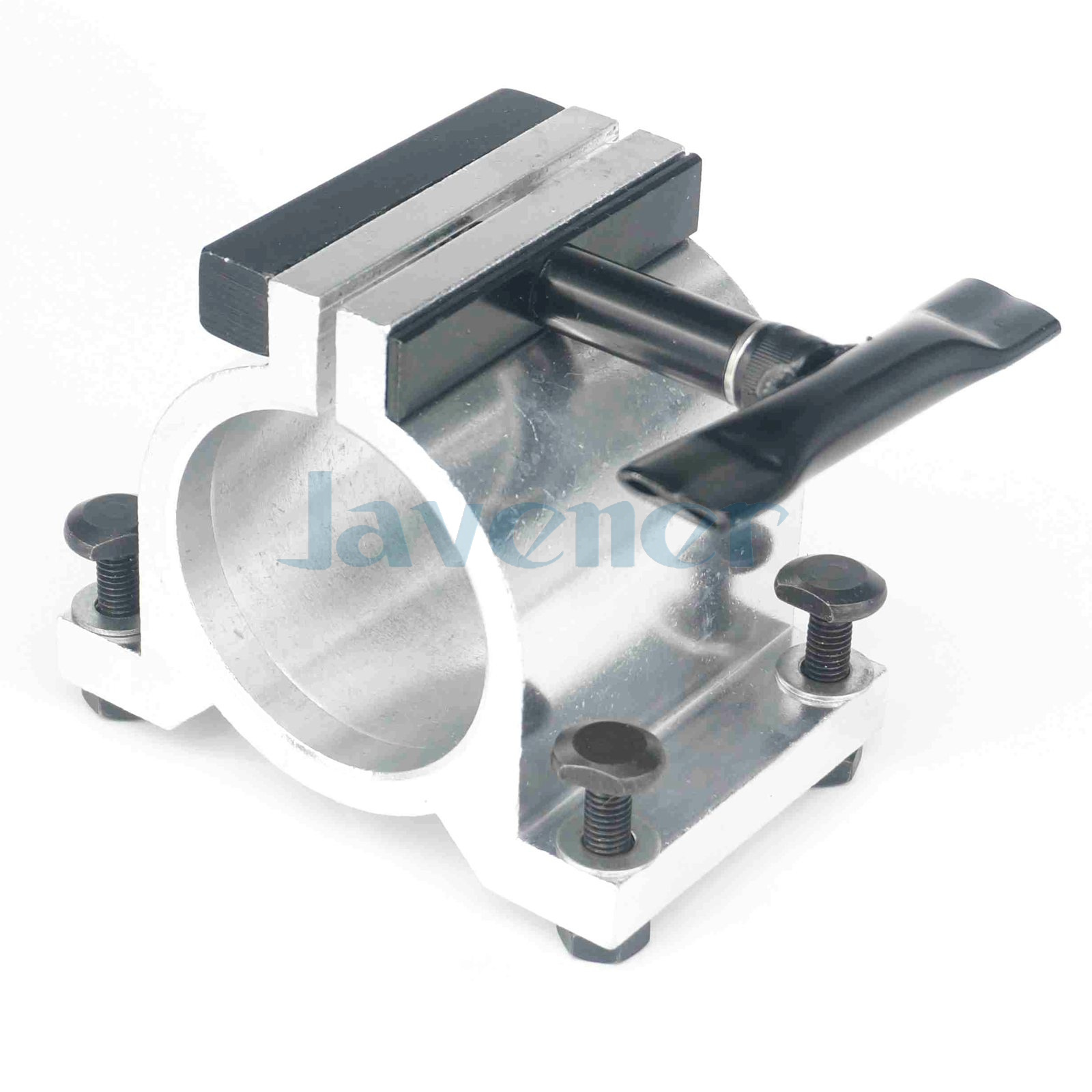 65//80mm Diam Golden//Silvery Aluminum CNC Spindle Holder Clamp Adjustable Handle