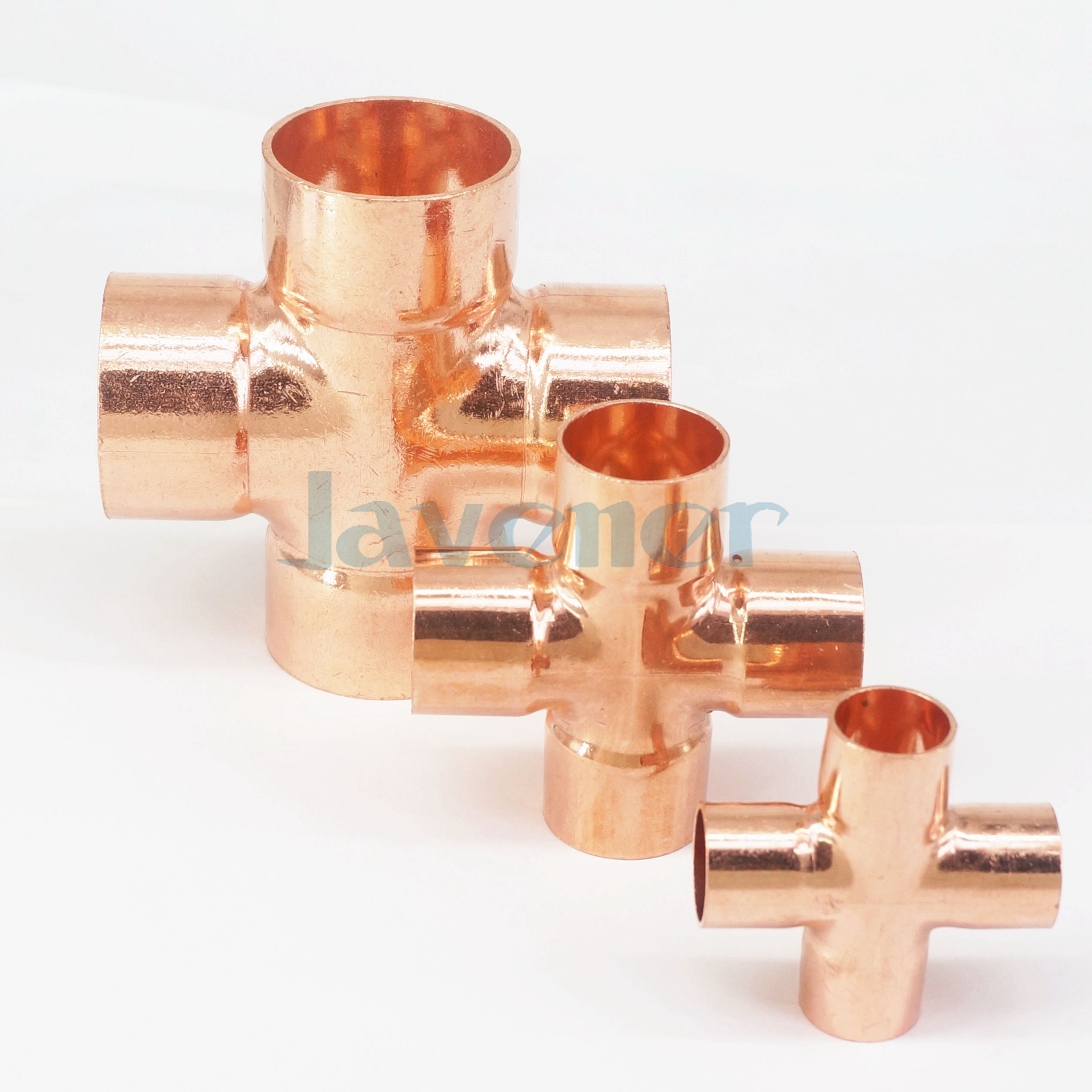 15/16/22/28/35/42mm ID Copper End Feed Solder Cross 4 Way Plumbing