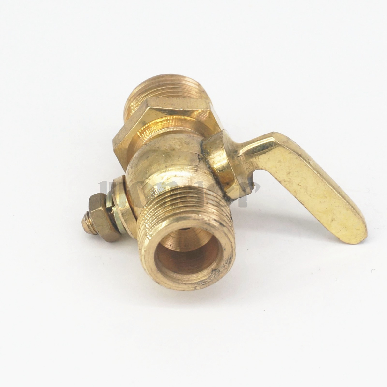 Brass Drain Petcock Shut Off Valve 3/8" BSP Male Threaded For Fuel Gas