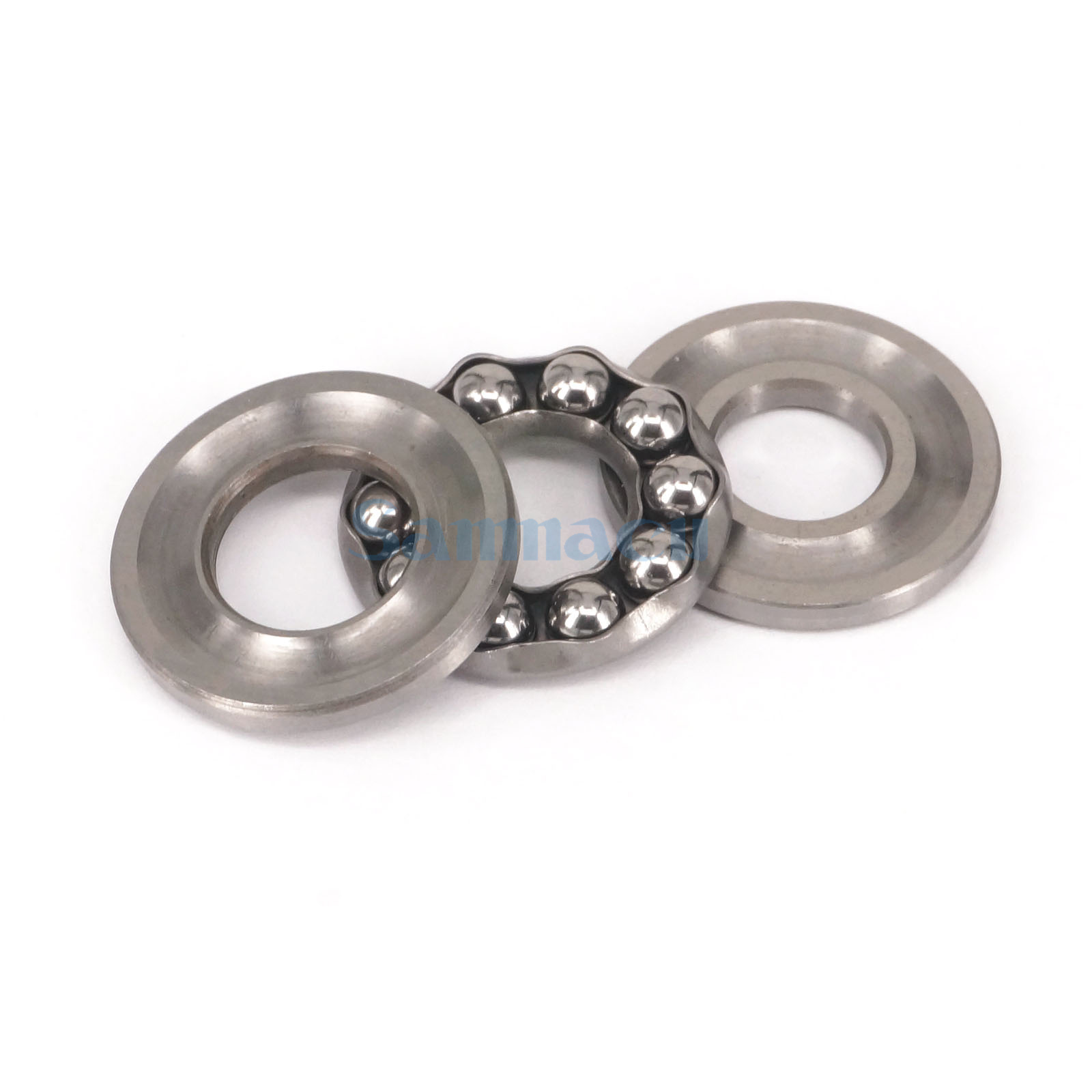 I/D 10mm To 30mm Axial Ball Thrust Bearing Set(2 Steel Races + 1 Cage