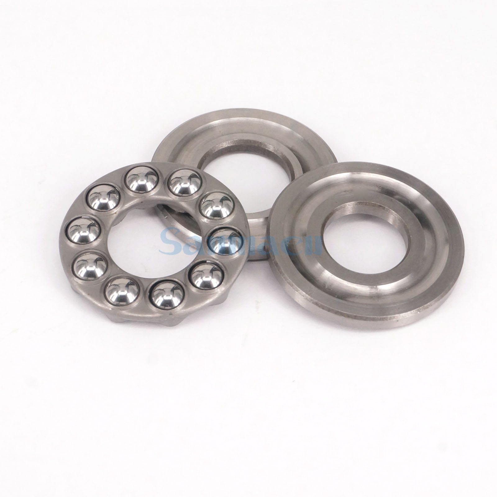 I/D 10mm To 30mm Axial Ball Thrust Bearing Set(2 Steel Races + 1 Cage