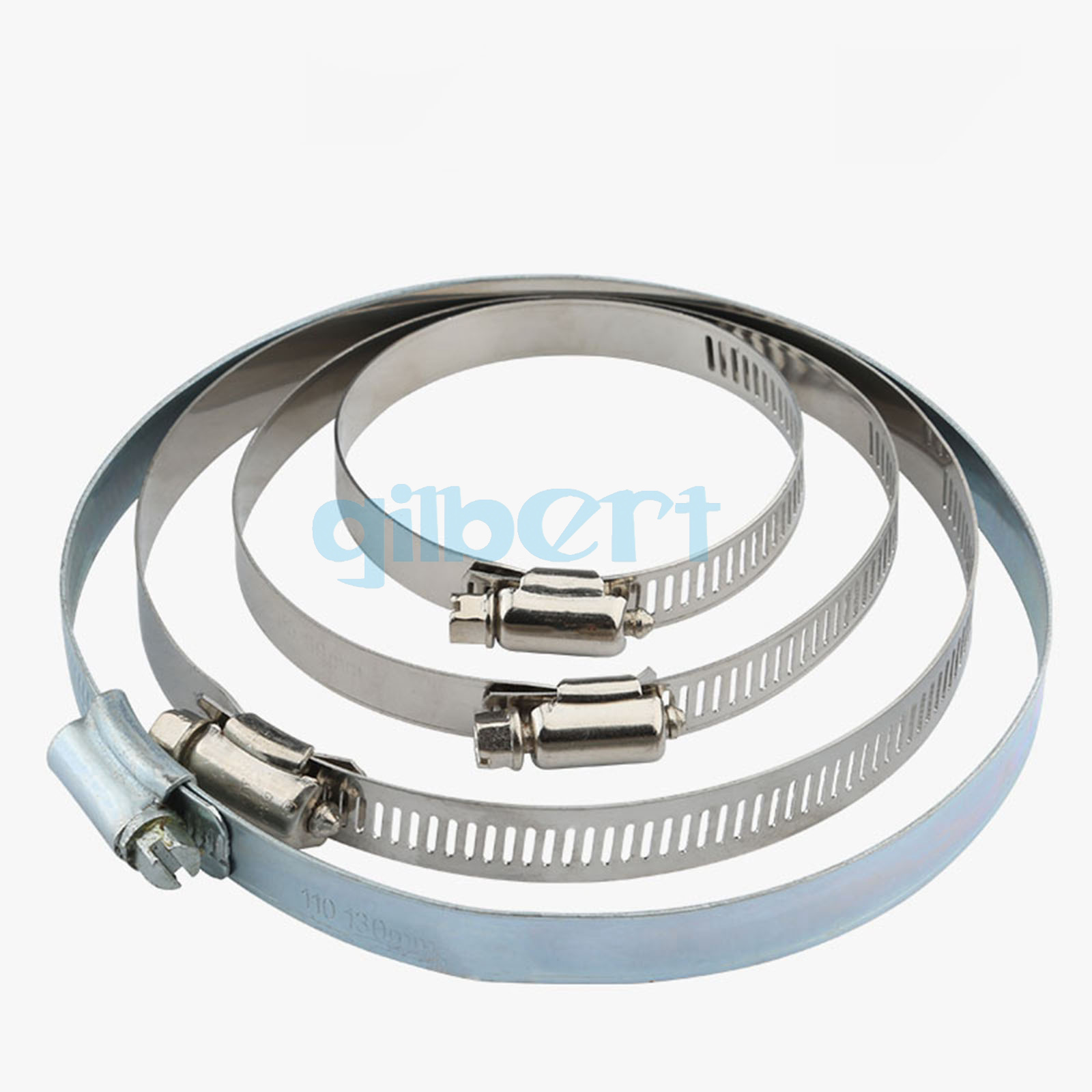 Adjustable 25160mm Dia Stainless steel Suction Hose Clamp Hoop