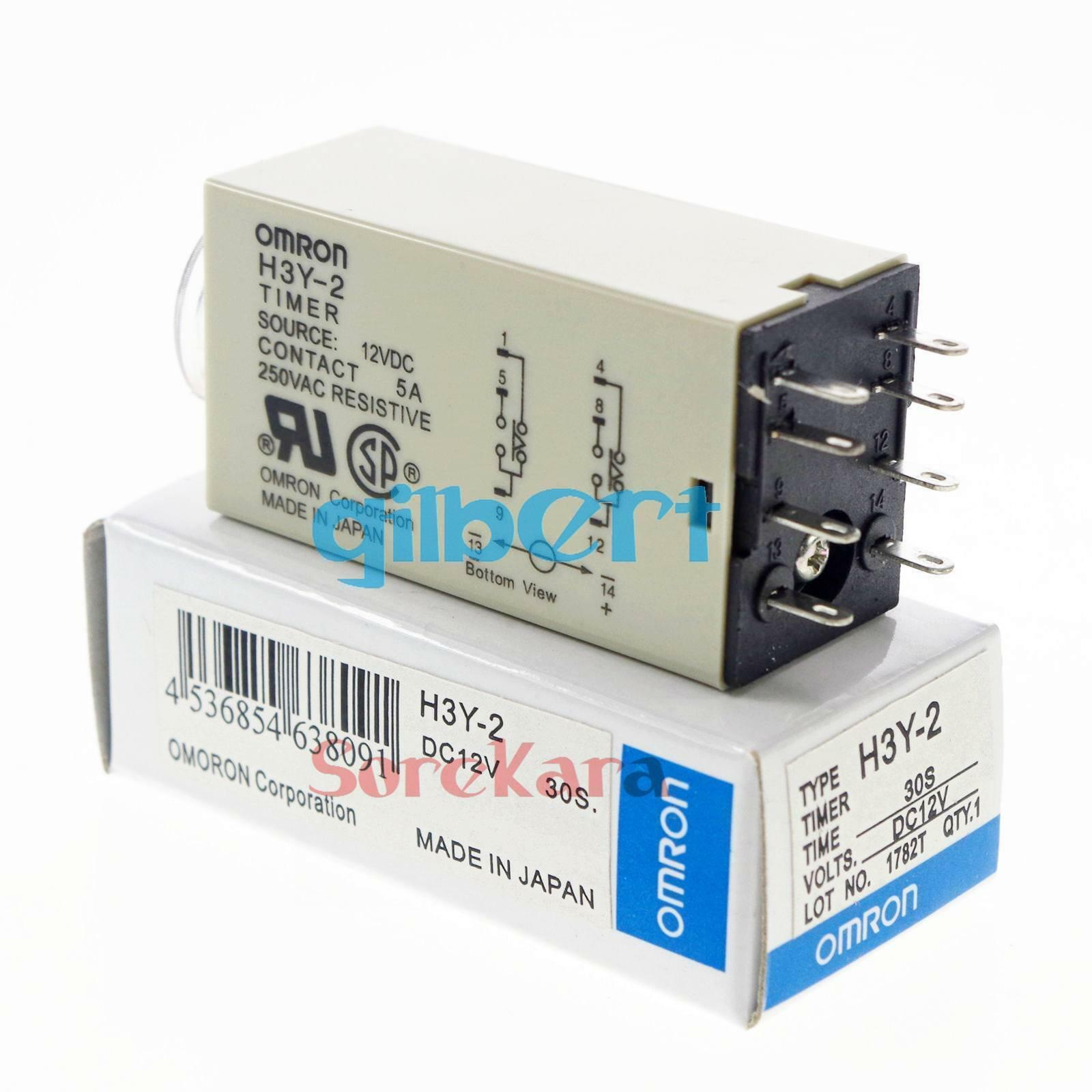 2~60S 110V H3Y-4 Power On Time Delay Relay Solid-State Timer,4PDT,14Pins&Socket 